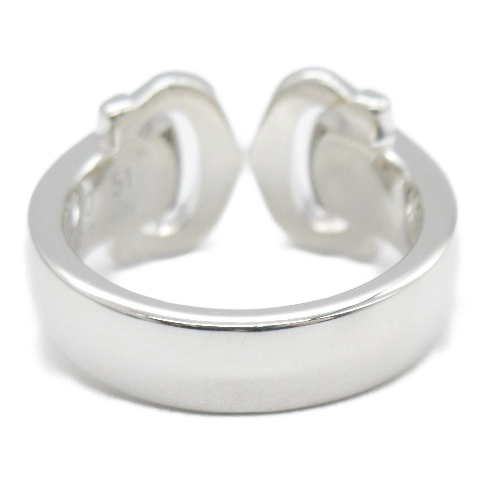 CARTIER 18K白金Boucle C2 Diamond Ring鑽石戒指US#5.75/Cartier#51