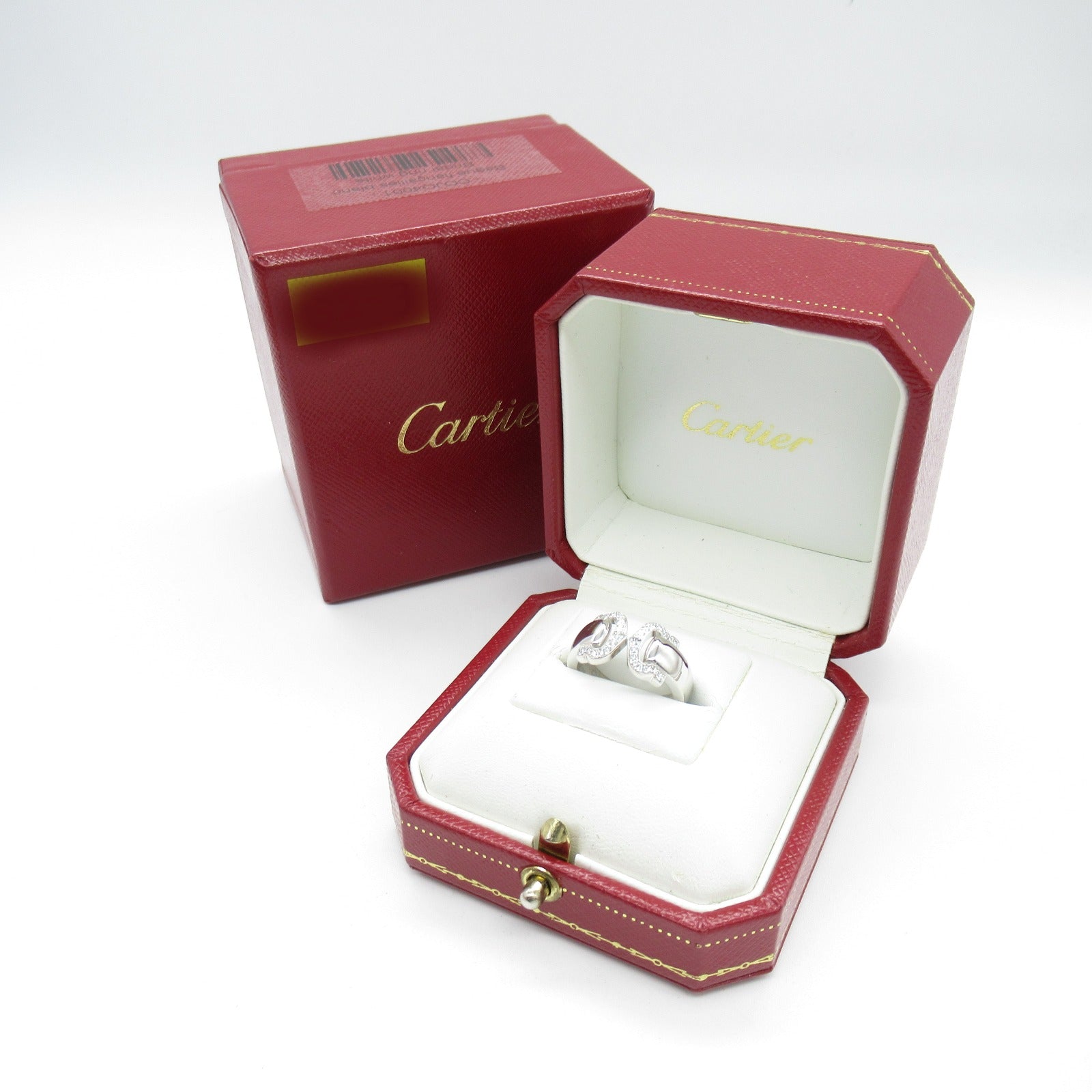CARTIER 18K白金Boucle C2 Diamond Ring鑽石戒指US#5.75/Cartier#51
