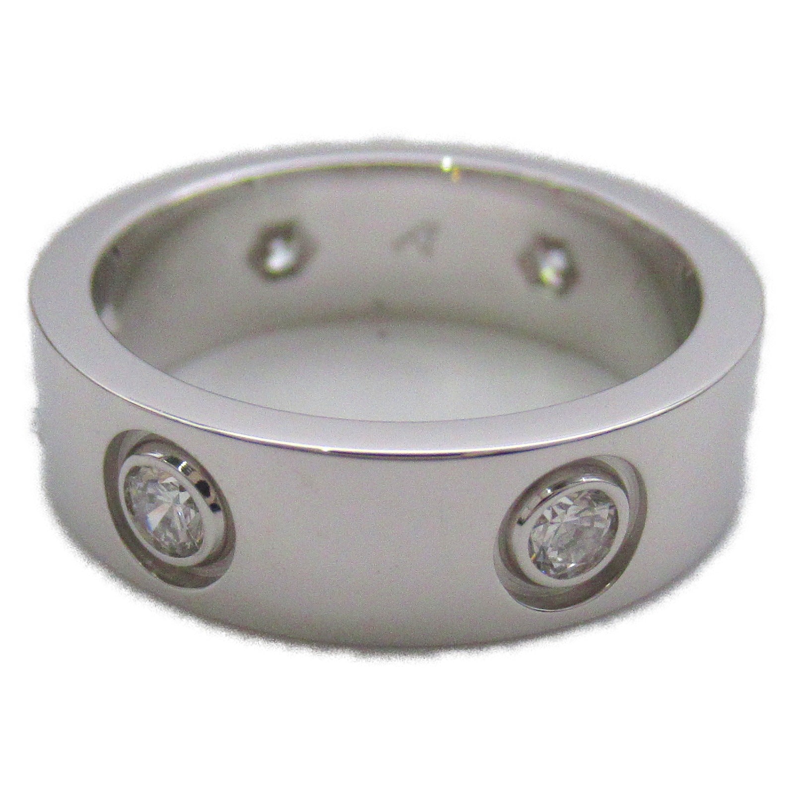CARTIER 【激減優惠】18K白金Love Ring 6 Diamond Ring鑽石戒指US#5.5/Cartier#50