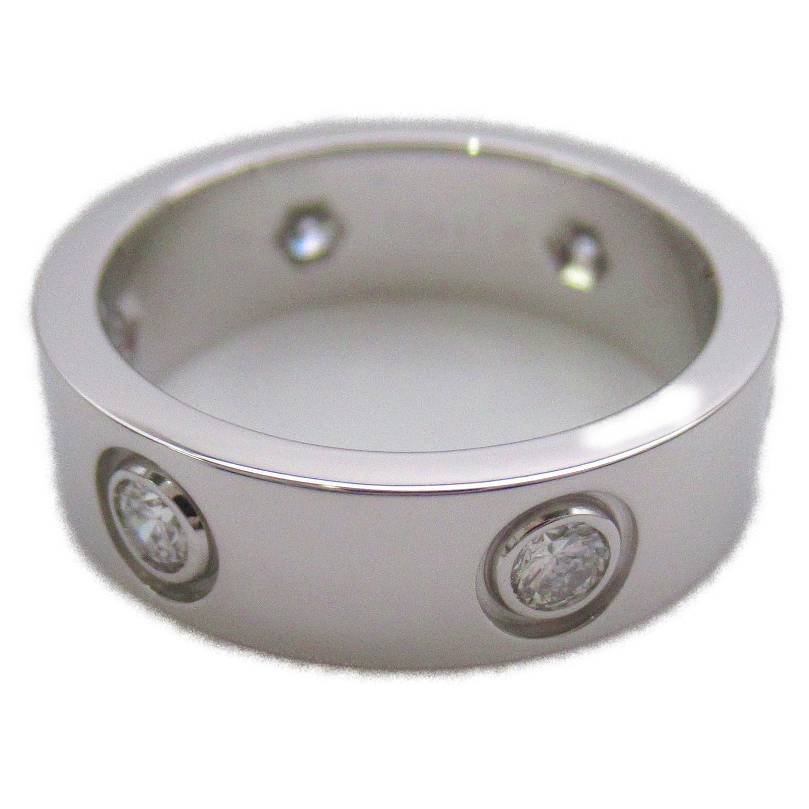 CARTIER 【激減優惠】18K白金Love Ring 6 Diamond Ring鑽石戒指US#5.5/Cartier#50