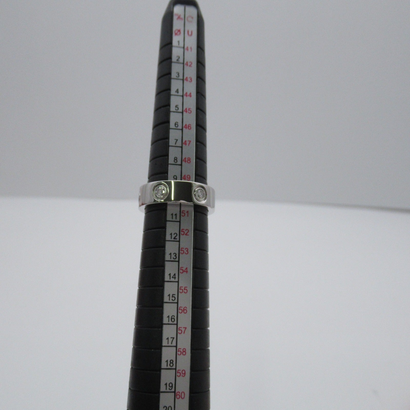 CARTIER 【激減優惠】18K白金Love Ring 6 Diamond Ring鑽石戒指US#5.5/Cartier#50