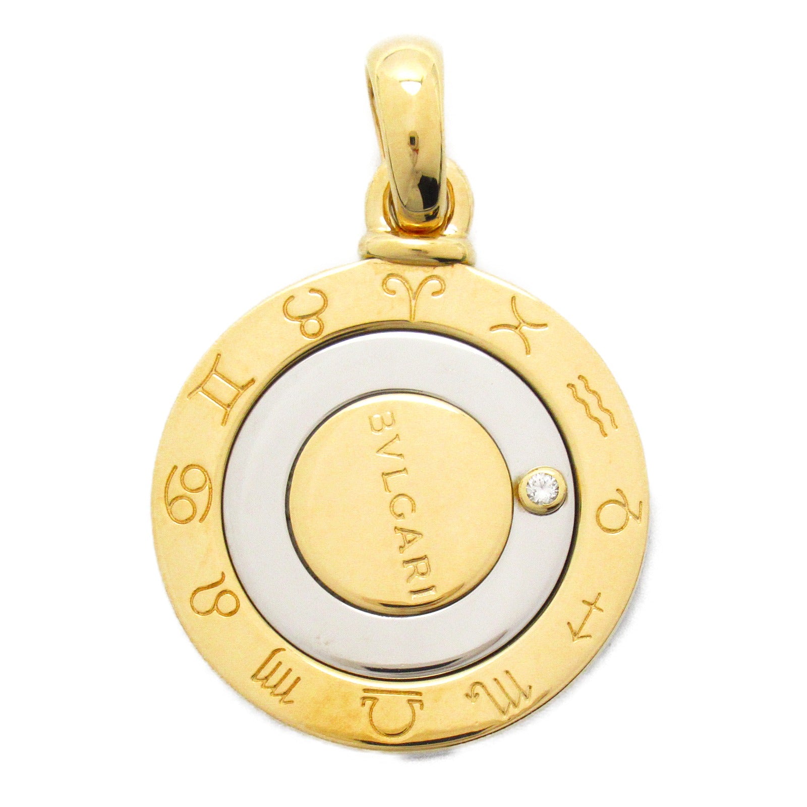 BVLGARI 【激減優惠】18K黃金/不鏽鋼Horoscope Top吊墜