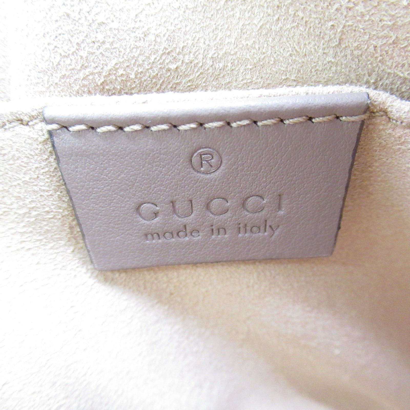 GUCCI 【激減優惠】牛皮皮革GG Marmont金扣肩背袋米色