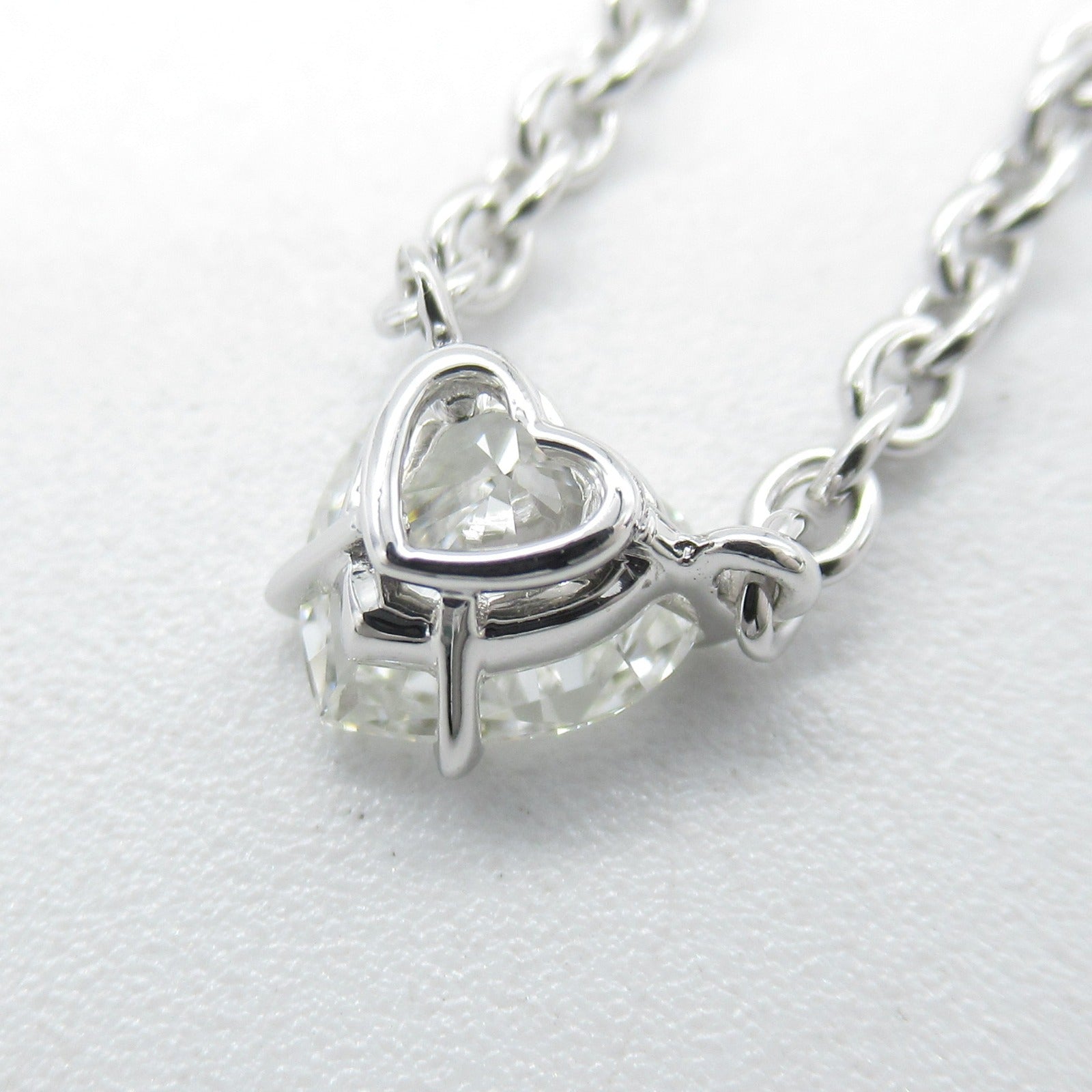 CARTIER 18K白金Love Heart Diamond Necklace鑽石項鍊