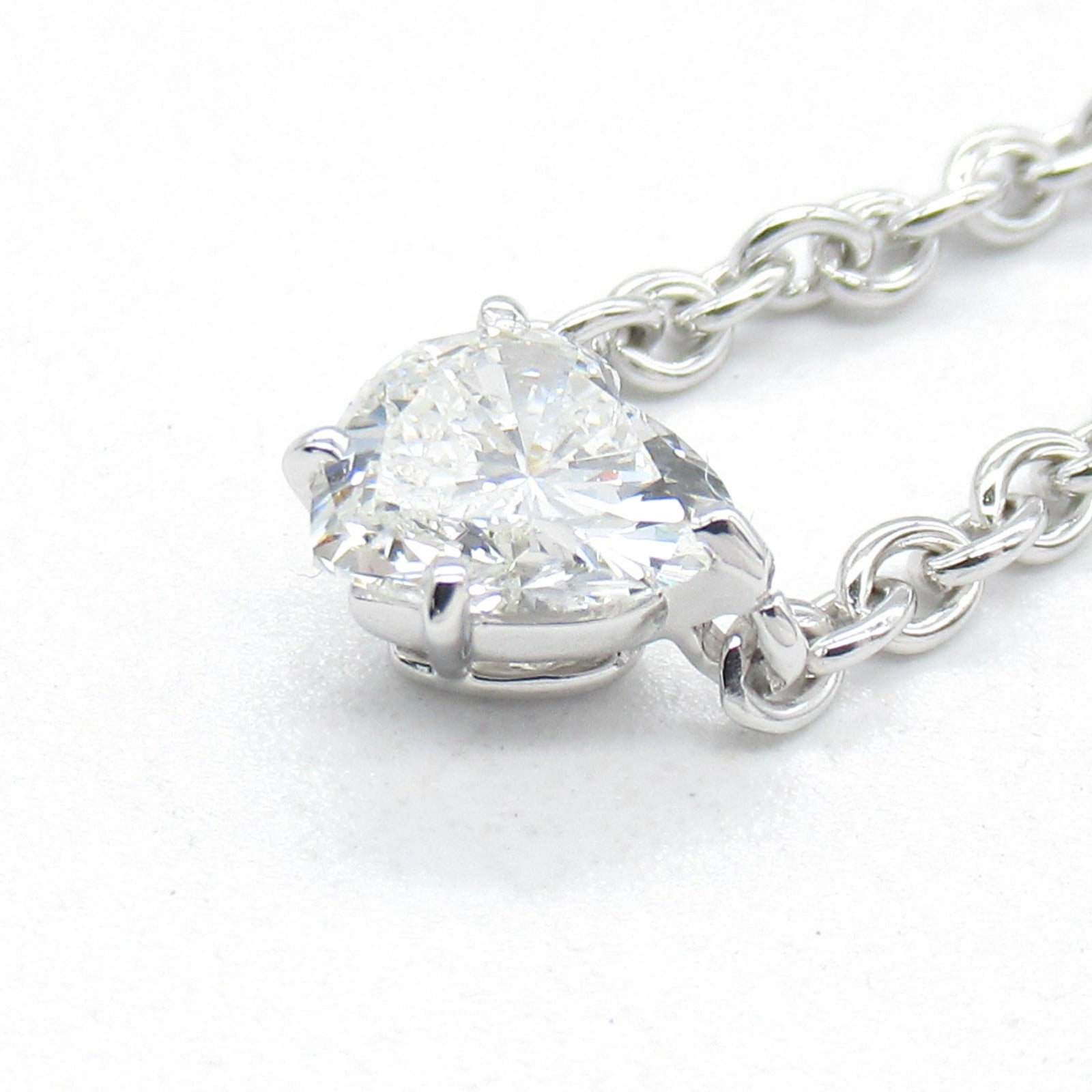 CARTIER 18K白金Love Heart Diamond Necklace鑽石項鍊