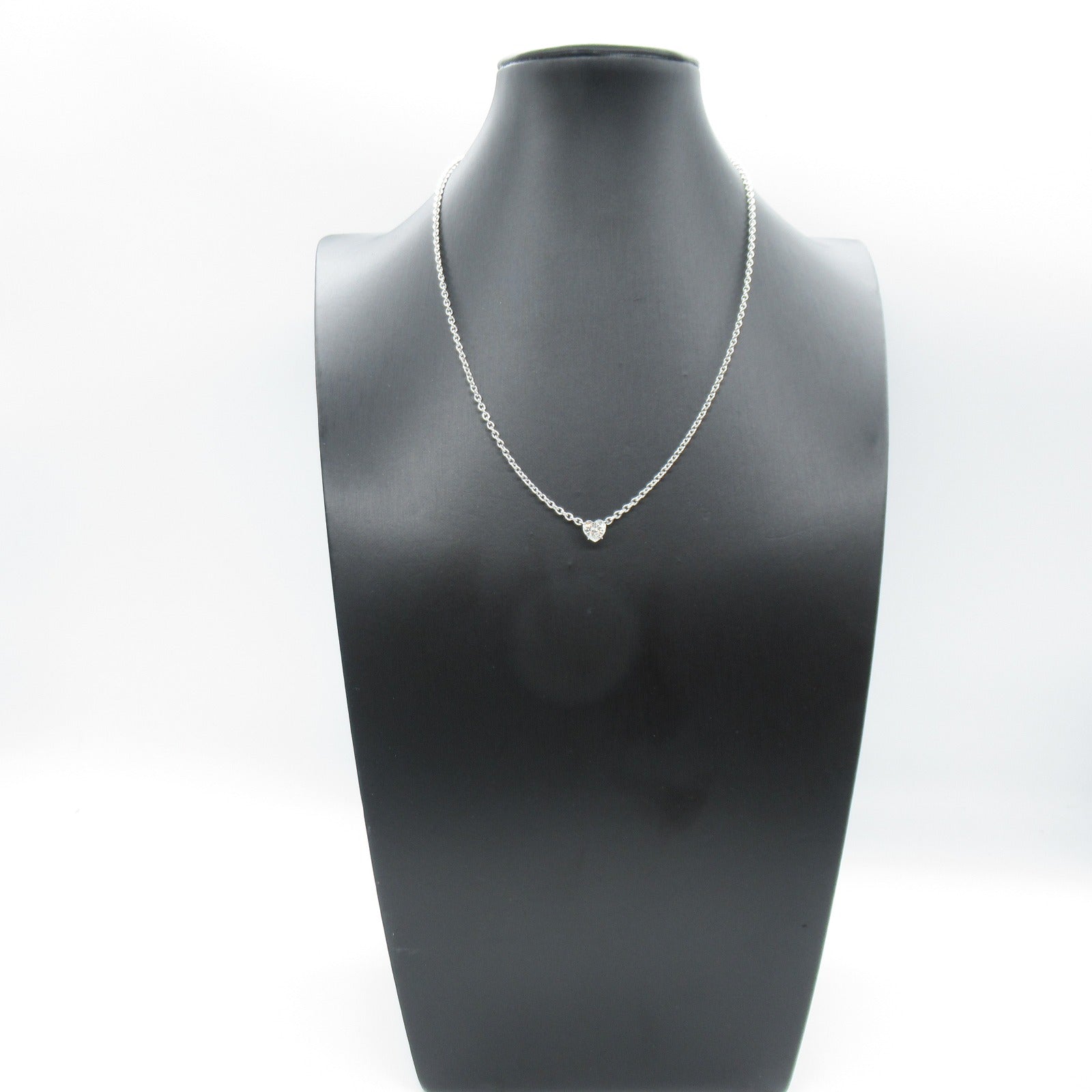 CARTIER 18K白金Love Heart Diamond Necklace鑽石項鍊