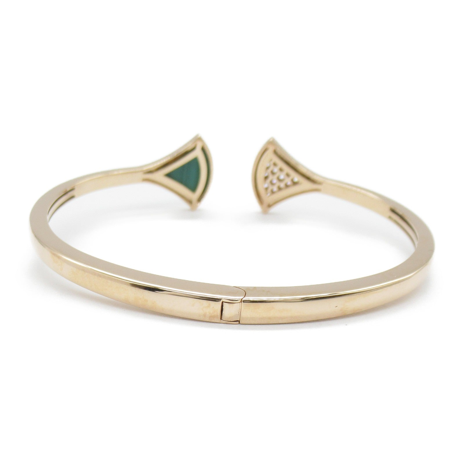 BVLGARI 18K玫瑰金Divas' Dream Bracelet鑽石/孔雀石手鐲