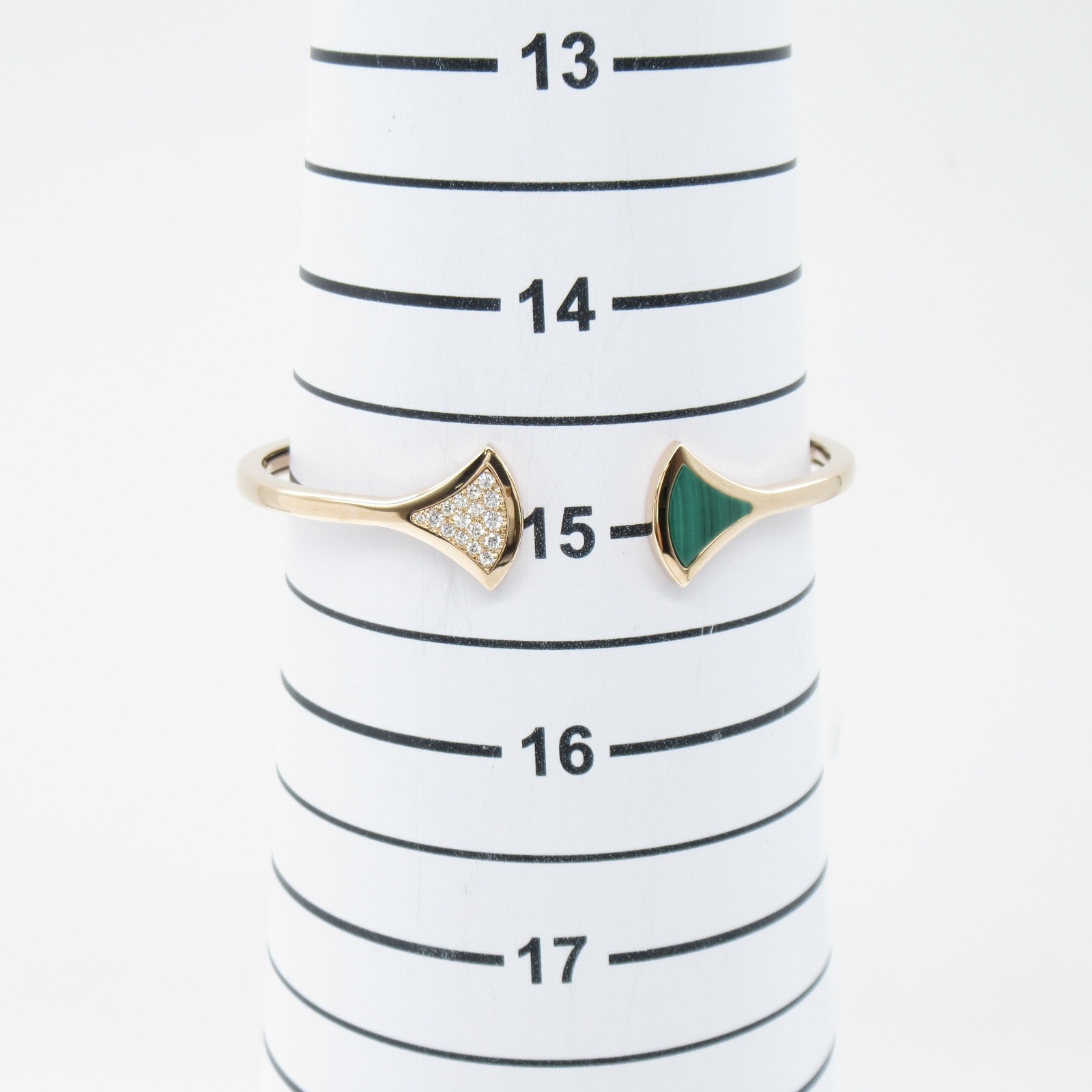 BVLGARI 18K玫瑰金Divas' Dream Bracelet鑽石/孔雀石手鐲