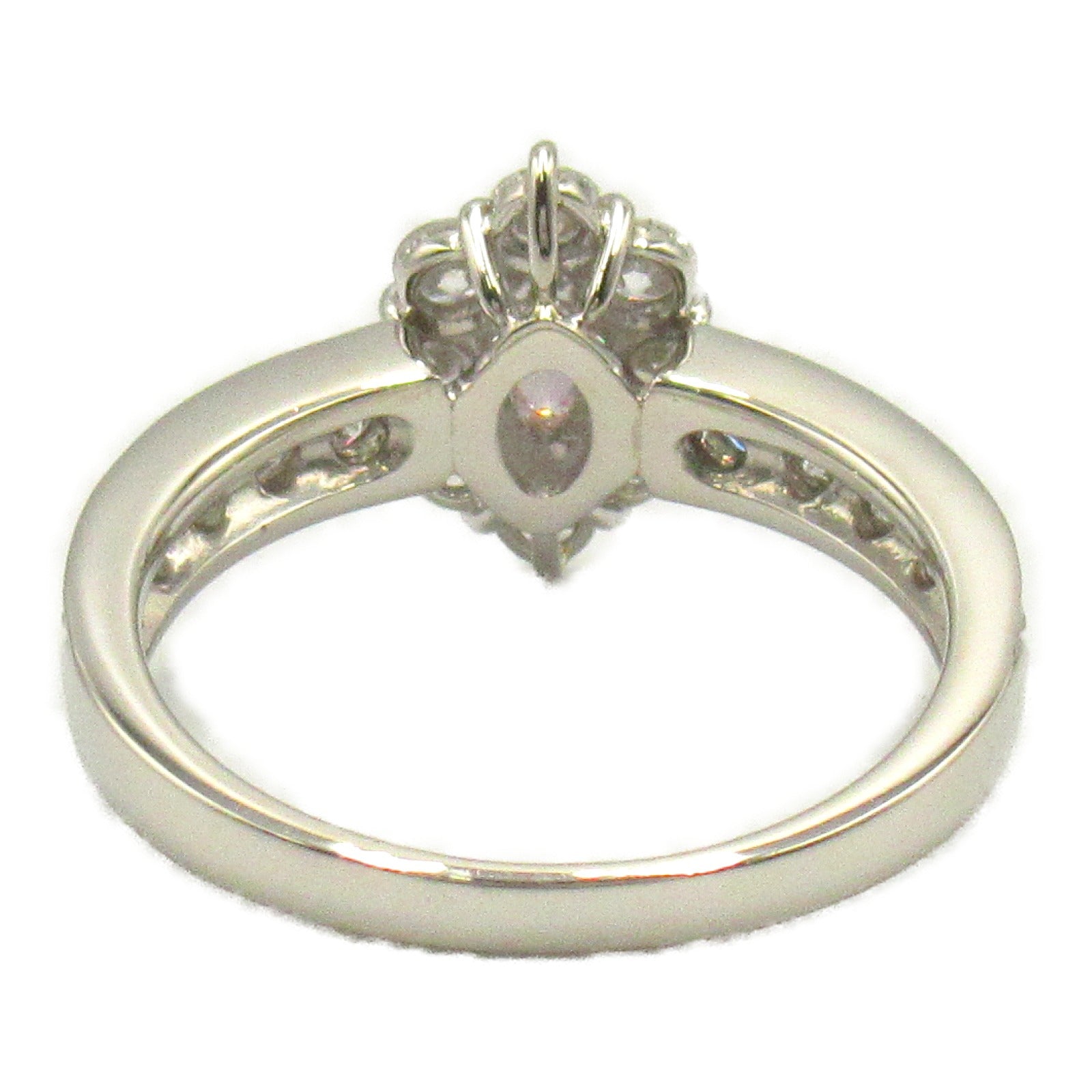 JEWELRY PT900鉑金Diamond Ring 0.16ct粉紅鑽石/0.88ct鑽石戒指US#6.25