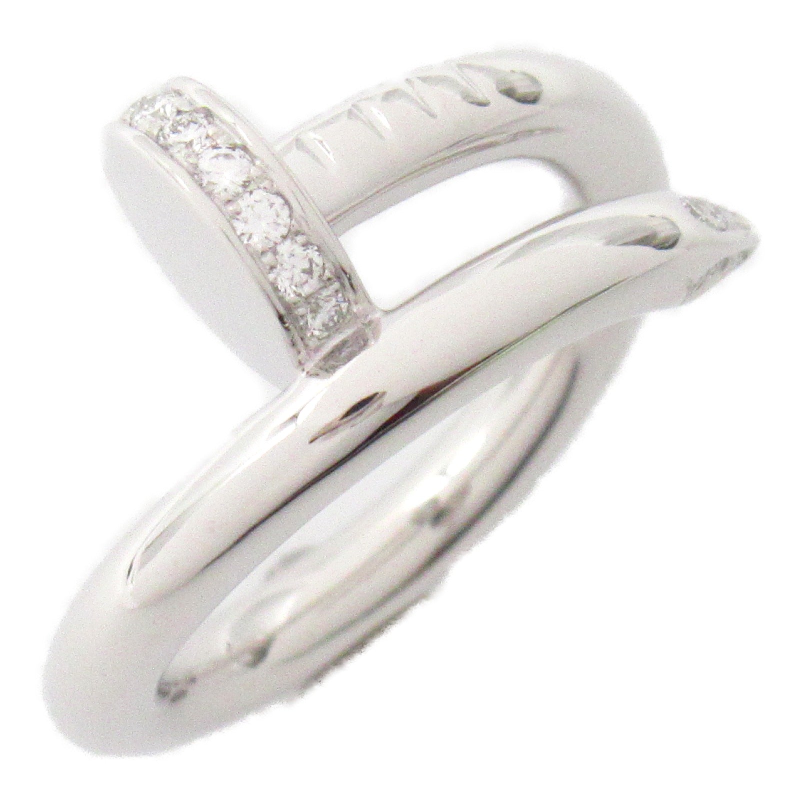 CARTIER 18K白金Juste Un Clou Ring鑽石戒指US#4.25/Cartier#46