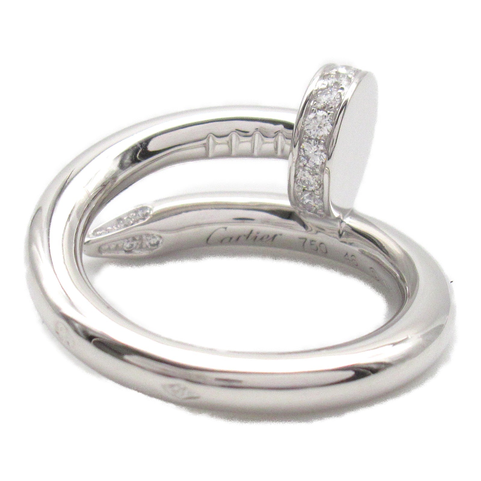 CARTIER 18K白金Juste Un Clou Ring鑽石戒指US#4.25/Cartier#46