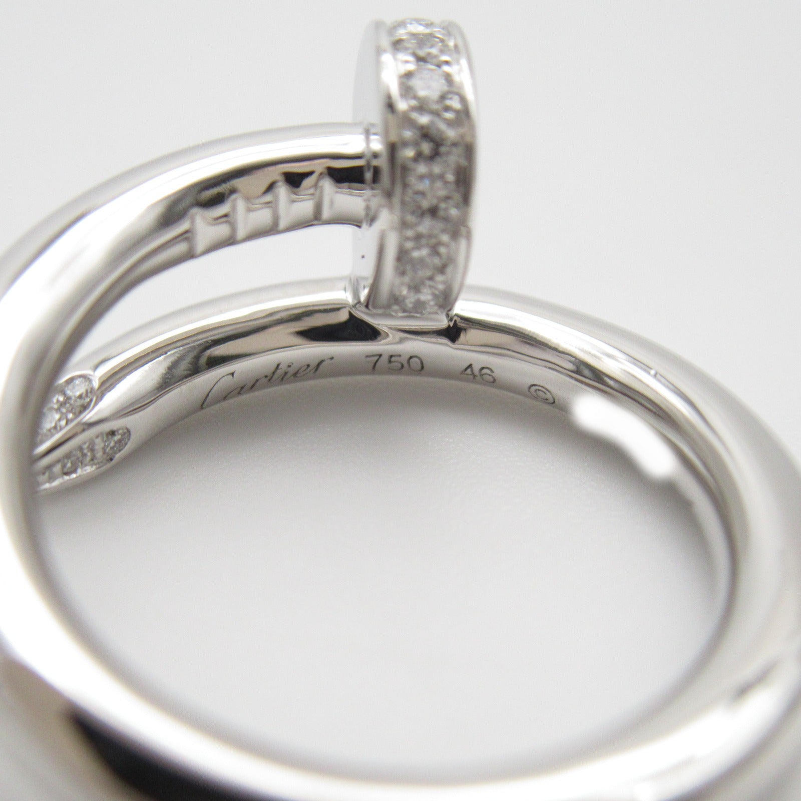 CARTIER 18K白金Juste Un Clou Ring鑽石戒指US#4.25/Cartier#46