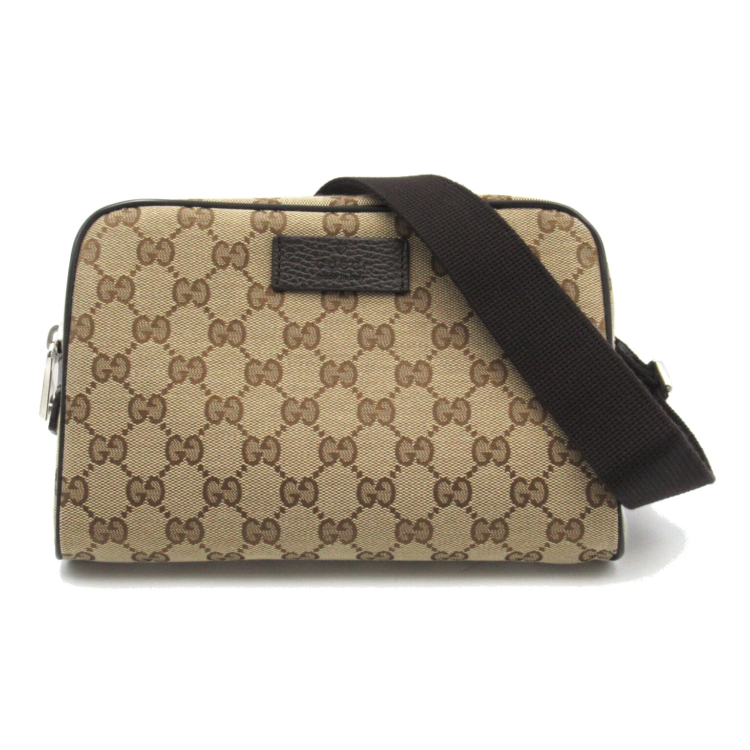 GUCCI 帆布Waist Bag腰包棕色