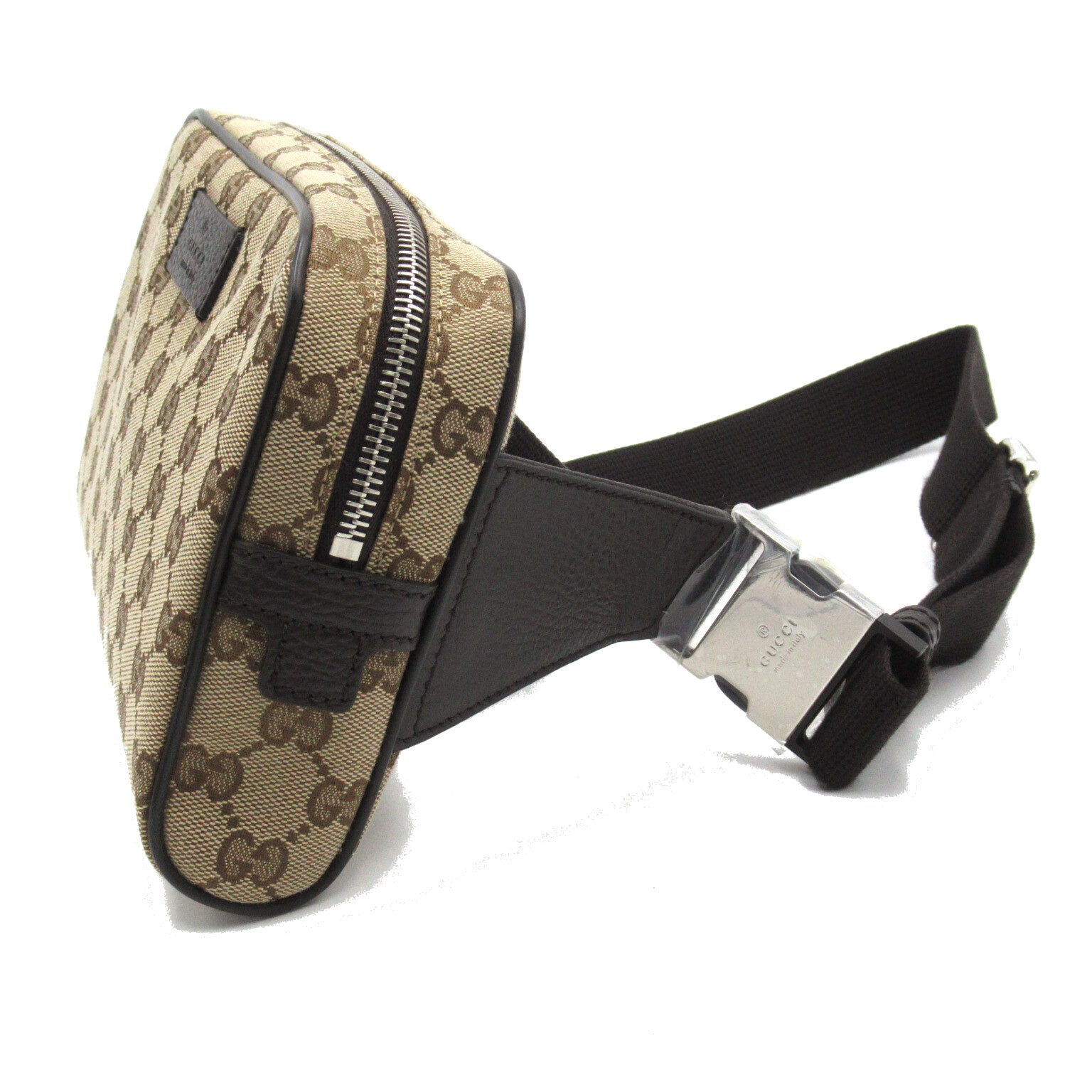 GUCCI 帆布Waist Bag腰包棕色