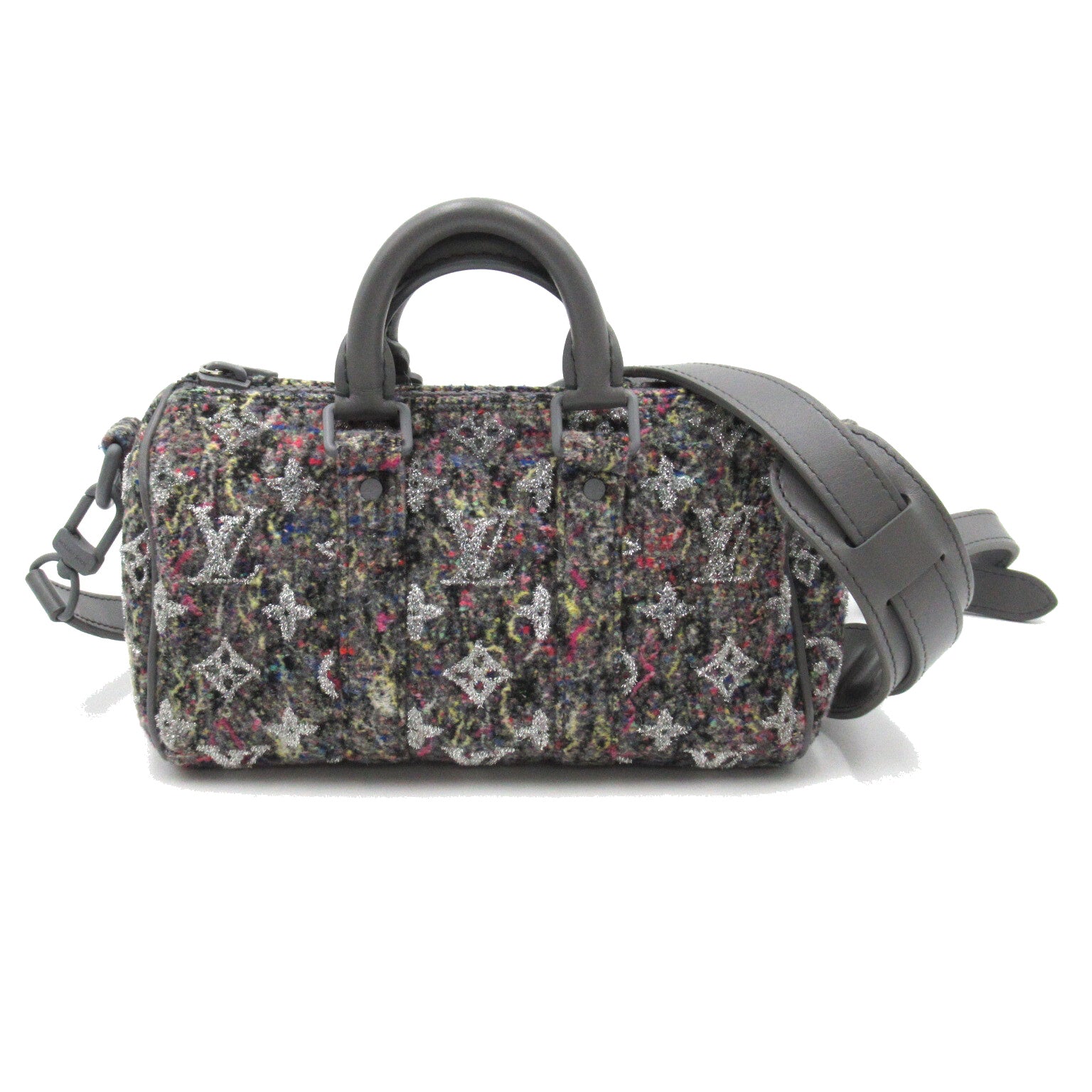 LOUIS VUITTON 【激減優惠】Monogram Felt Keepall XS 2021 Collection手挽肩背兩用袋灰色