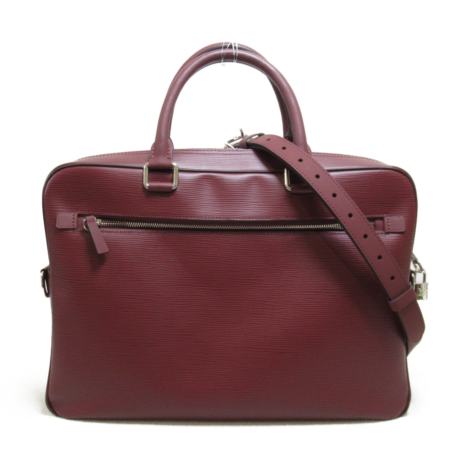 LOUIS VUITTON **【激減優惠】Epi PDB Porto Document銀扣手挽肩背兩用袋酒紅色
