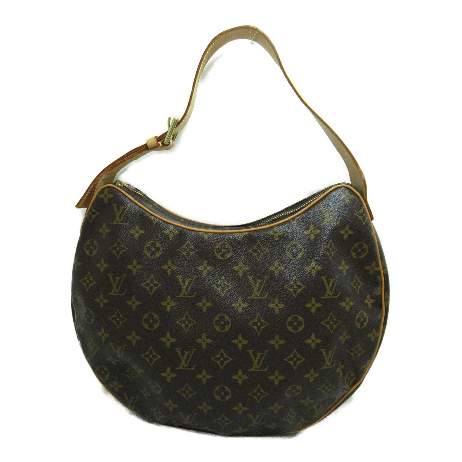 LOUIS VUITTON Monogram Croissant GM Shoulder Bag金扣肩背袋啡色