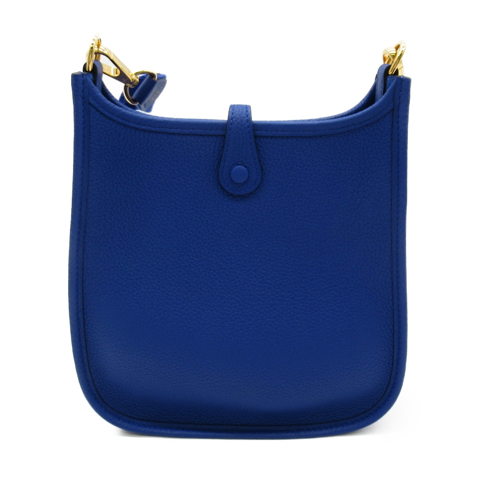 HERMES Maurice皮革Evelyne Amazone TPM金扣肩背袋Bleu Royal皇家藍色