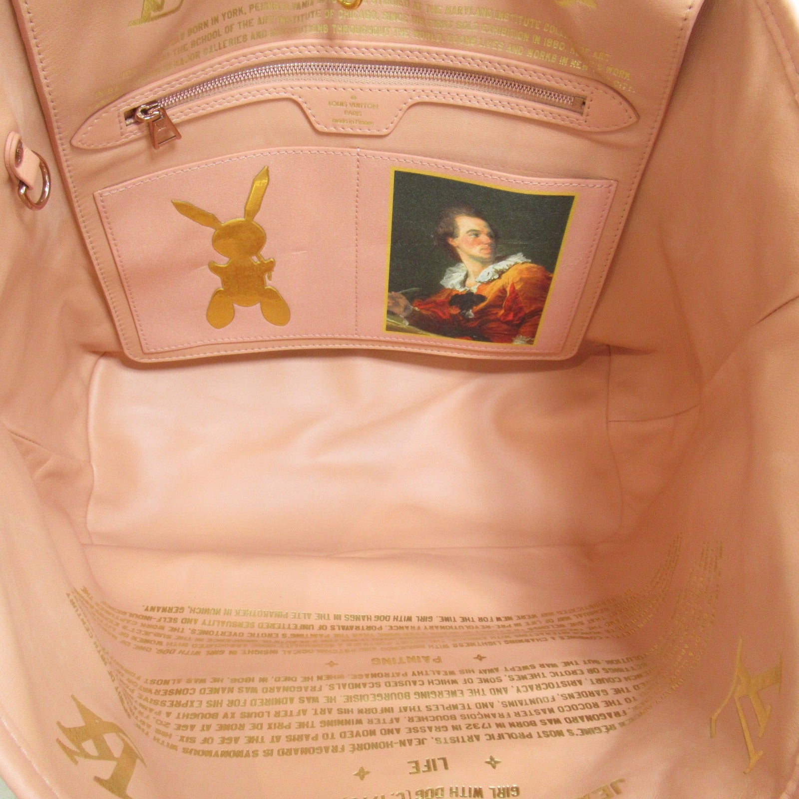 LOUIS VUITTON 【激減優惠】Masters Collection Fragonard Neverfull MM手挽袋粉紅色