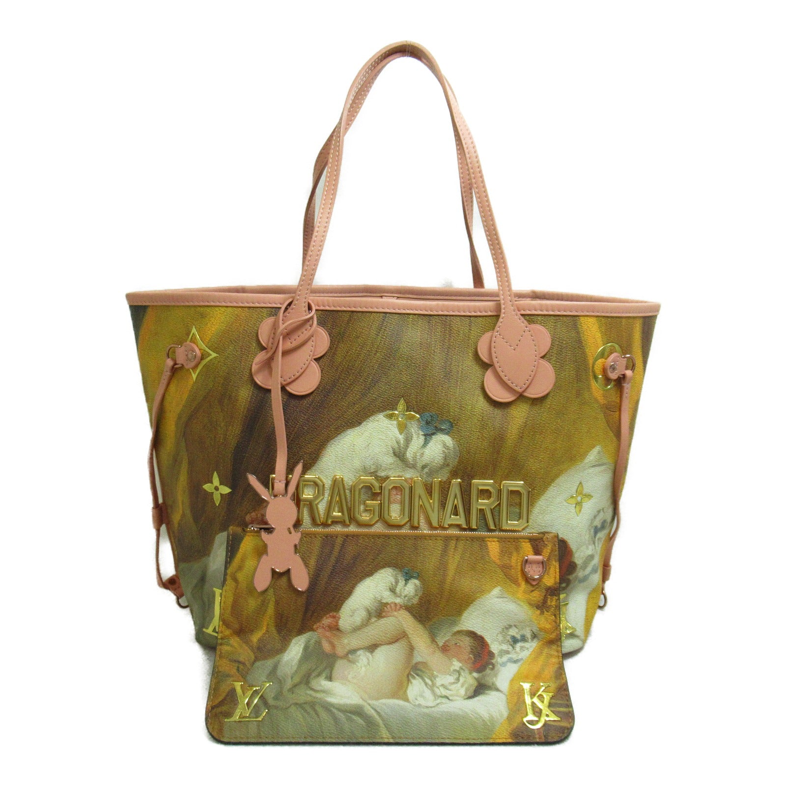 LOUIS VUITTON 【激減優惠】Masters Collection Fragonard Neverfull MM手挽袋粉紅色