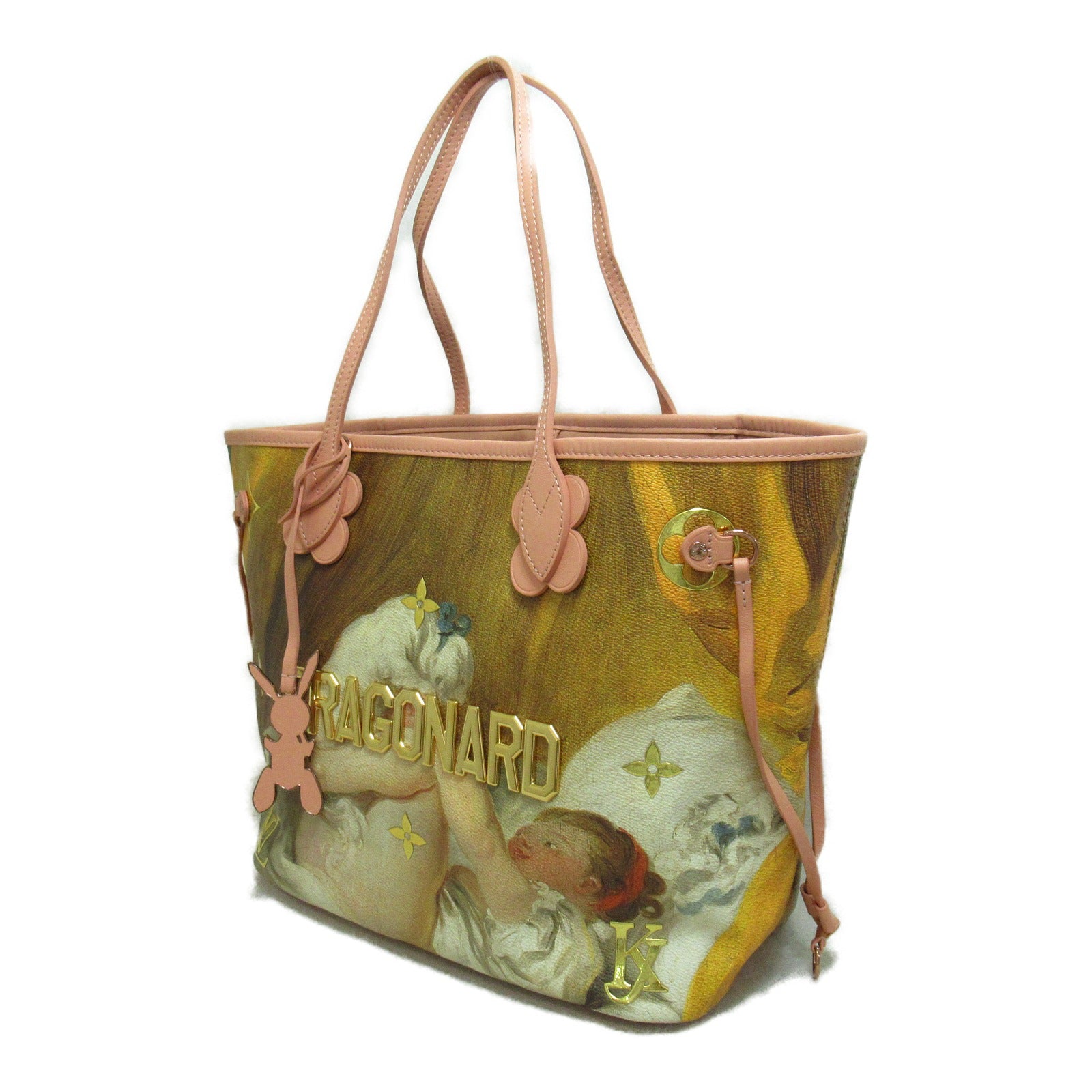LOUIS VUITTON 【激減優惠】Masters Collection Fragonard Neverfull MM手挽袋粉紅色