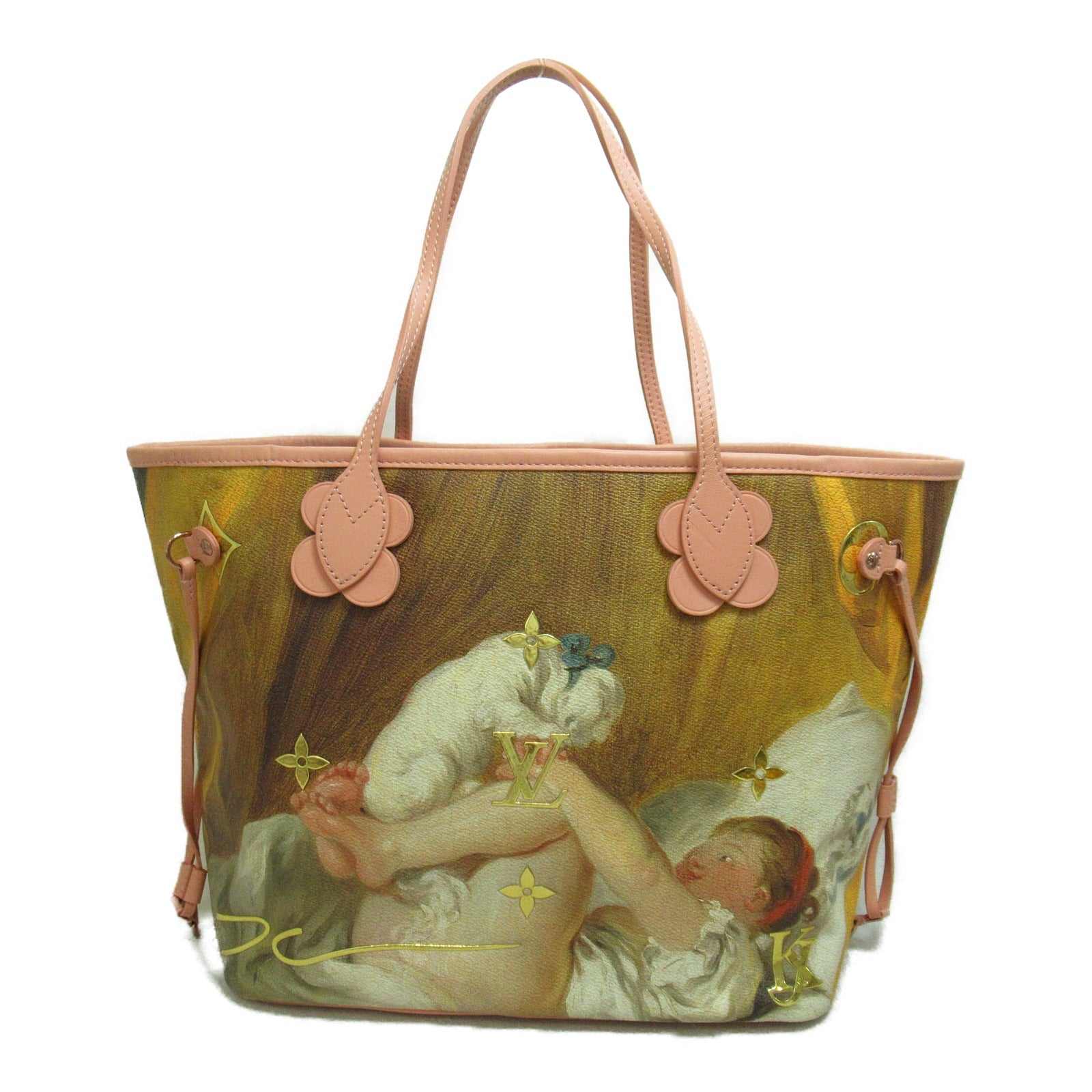 LOUIS VUITTON 【激減優惠】Masters Collection Fragonard Neverfull MM手挽袋粉紅色