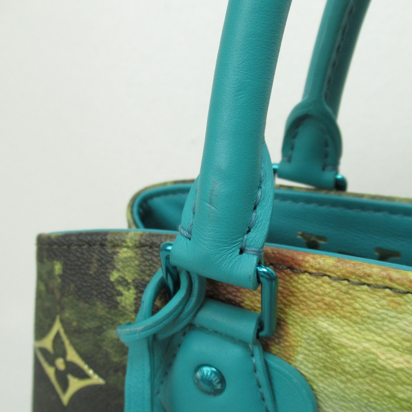 LOUIS VUITTON Manet Montaigne MM Master Collection手挽肩背兩用袋綠色
