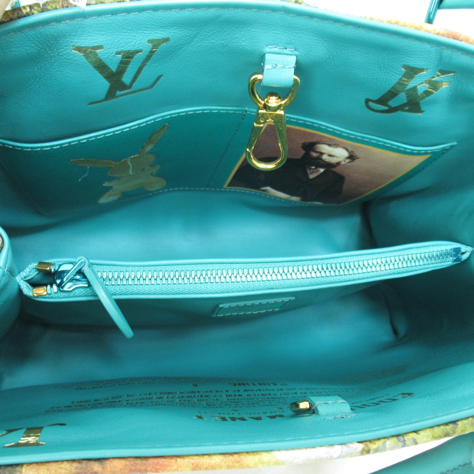 LOUIS VUITTON Manet Montaigne MM Master Collection手挽肩背兩用袋綠色