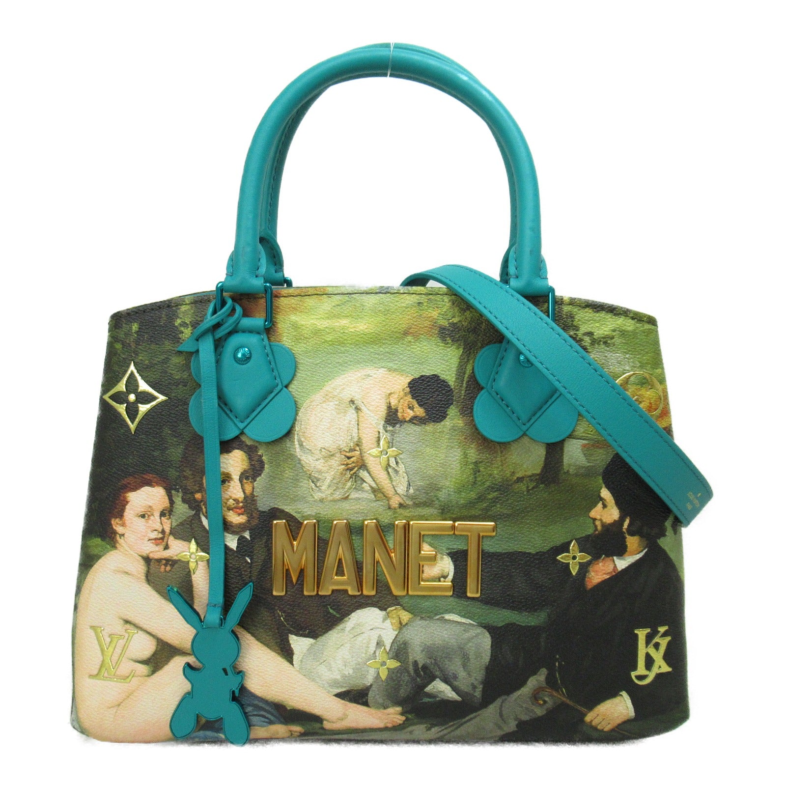 LOUIS VUITTON Manet Montaigne MM Master Collection手挽肩背兩用袋綠色
