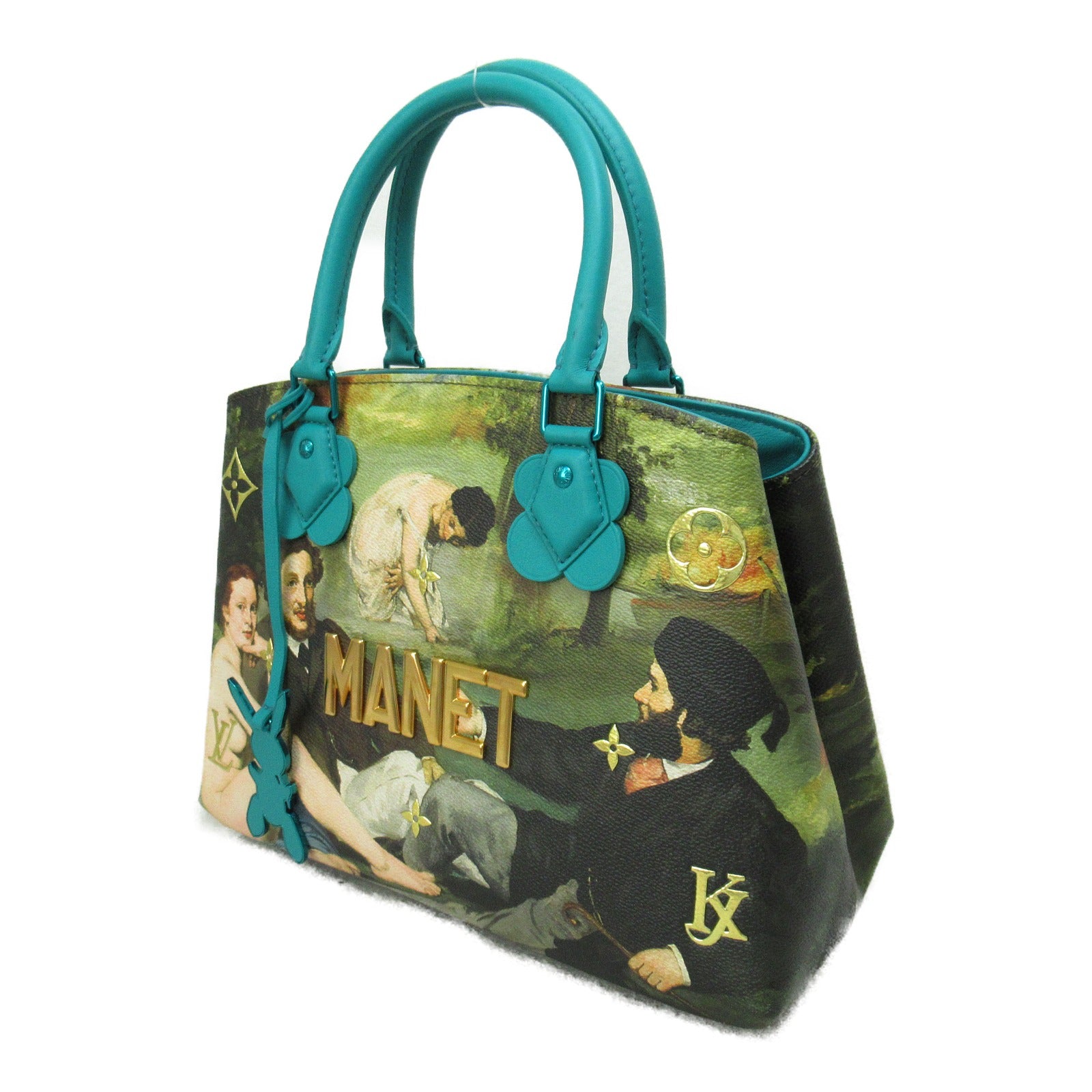 LOUIS VUITTON Manet Montaigne MM Master Collection手挽肩背兩用袋綠色