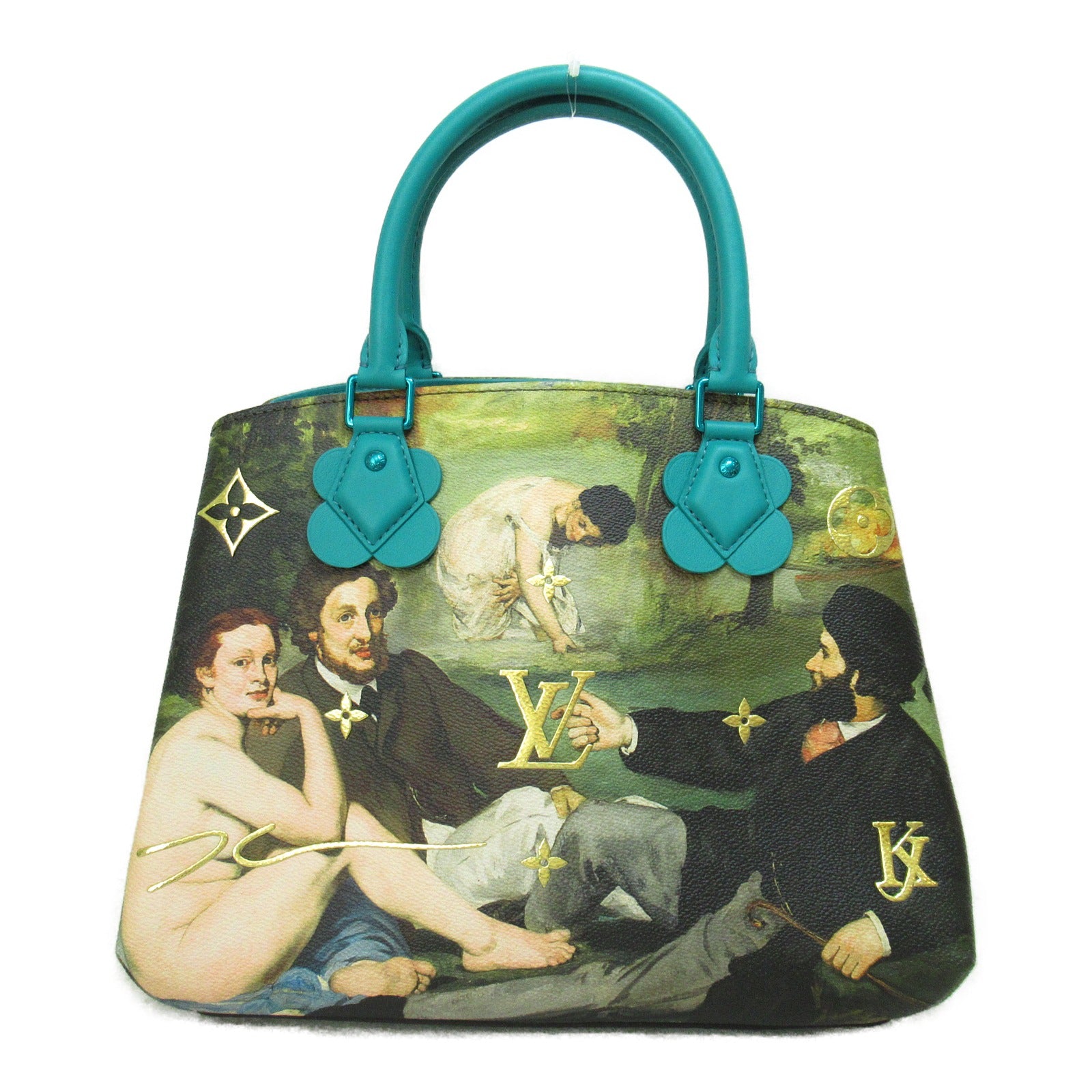 LOUIS VUITTON Manet Montaigne MM Master Collection手挽肩背兩用袋綠色