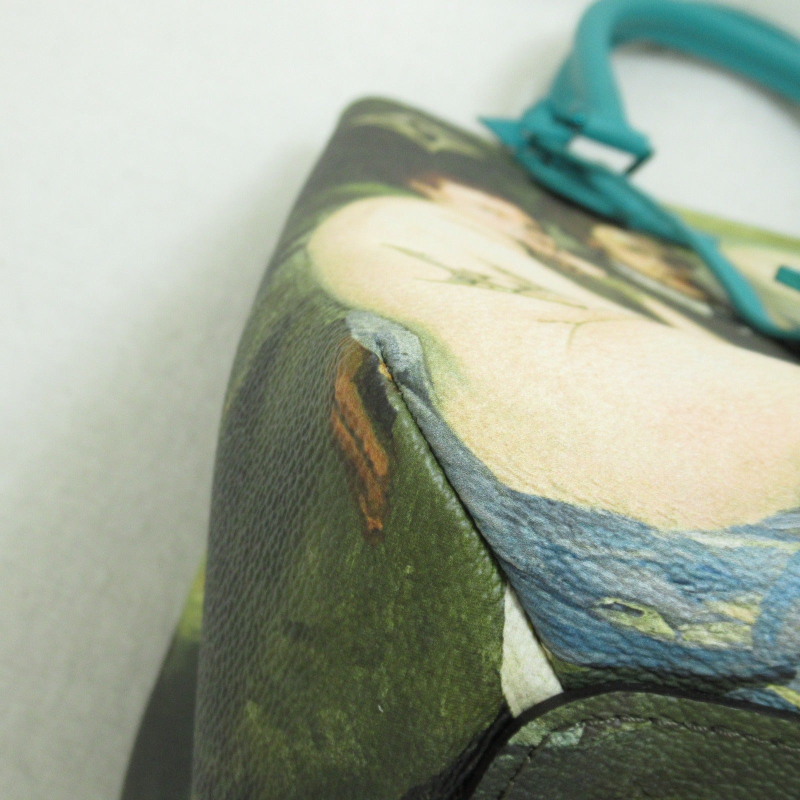 LOUIS VUITTON Manet Montaigne MM Master Collection手挽肩背兩用袋綠色