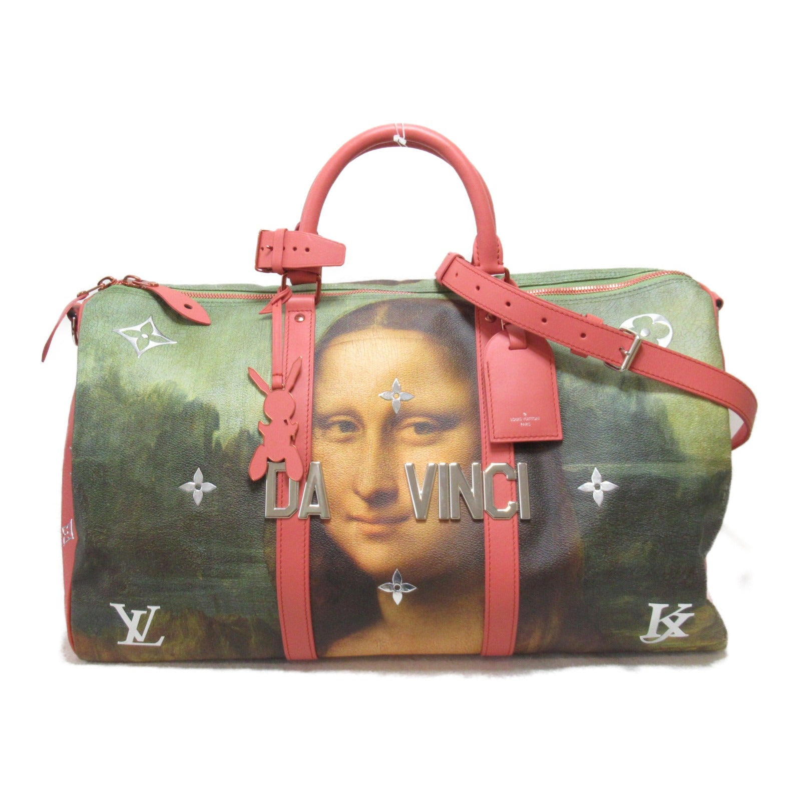 LOUIS VUITTON 【激減優惠】Masters collection Da Vinci Keepall Bandouliere 50手挽肩背兩用袋粉紅色