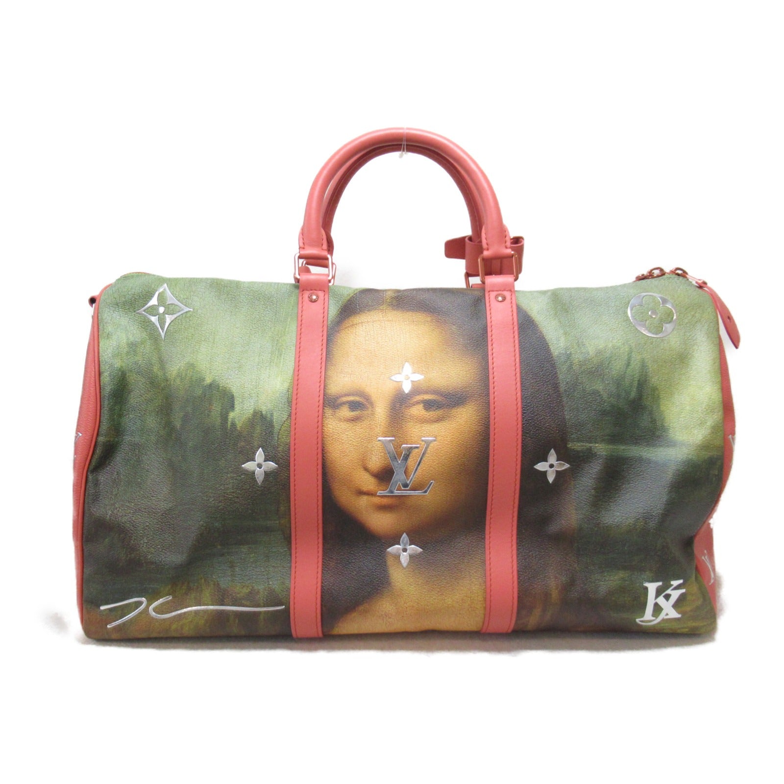 LOUIS VUITTON 【激減優惠】Masters collection Da Vinci Keepall Bandouliere 50手挽肩背兩用袋粉紅色