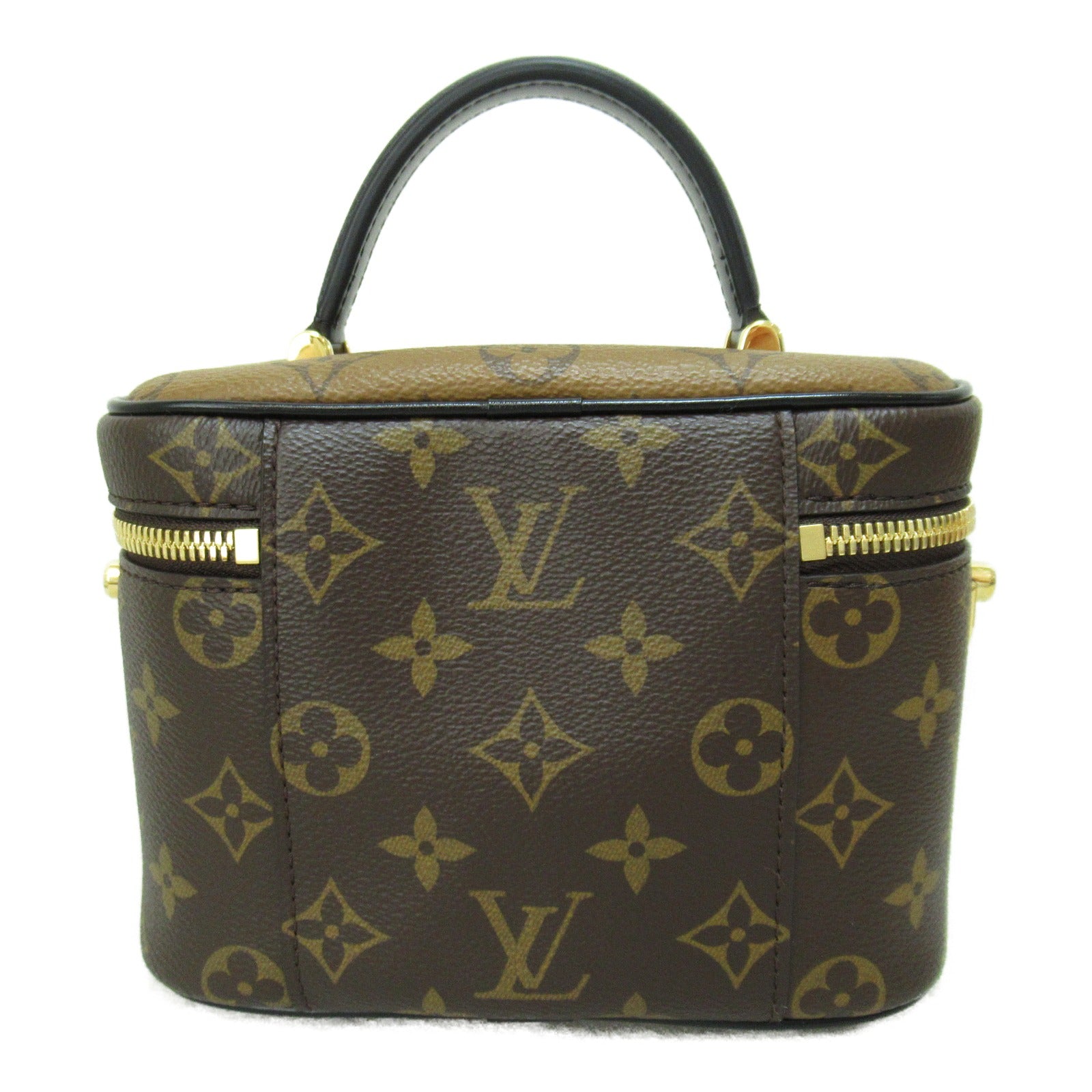 LOUIS VUITTON Monogram Reverse Vanity NV PM手挽肩背兩用袋啡色