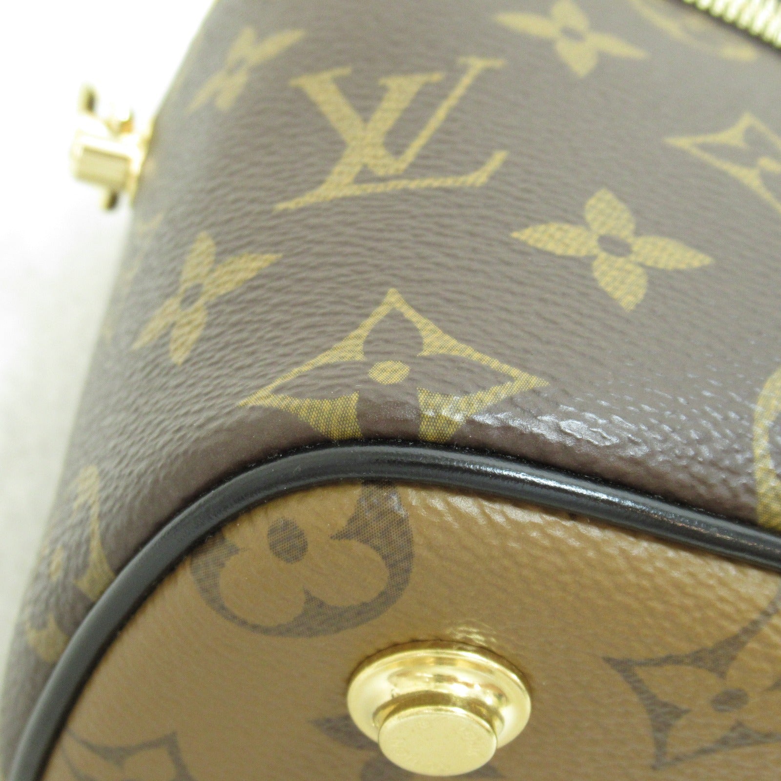 LOUIS VUITTON Monogram Reverse Vanity NV PM手挽肩背兩用袋啡色