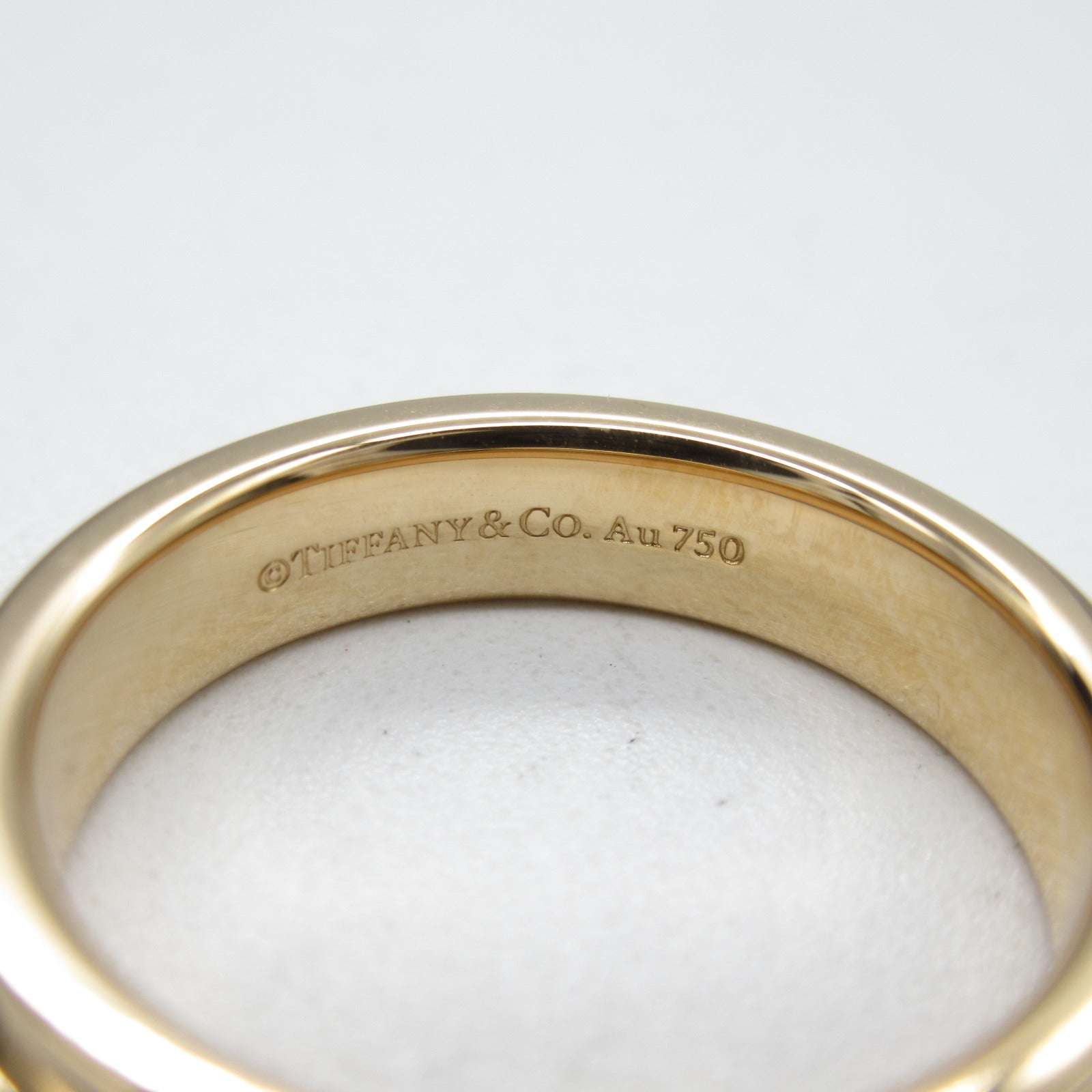 TIFFANY＆CO 18K玫瑰金T Two Ring Narrow戒指US#6.5