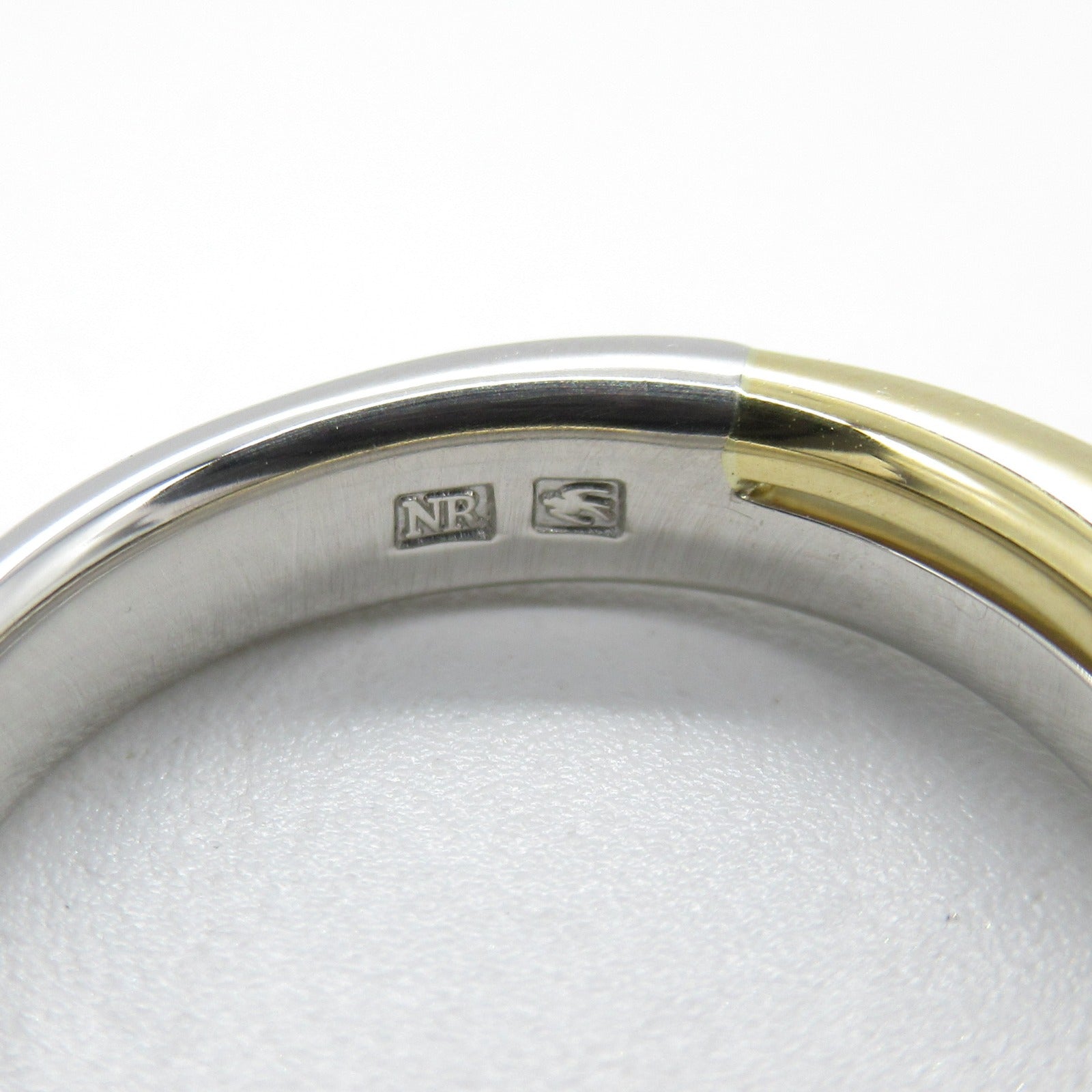 NINA RICCI 18K黃金/PT900鉑金Diamond Ring 0.32ct鑽石戒指US#5
