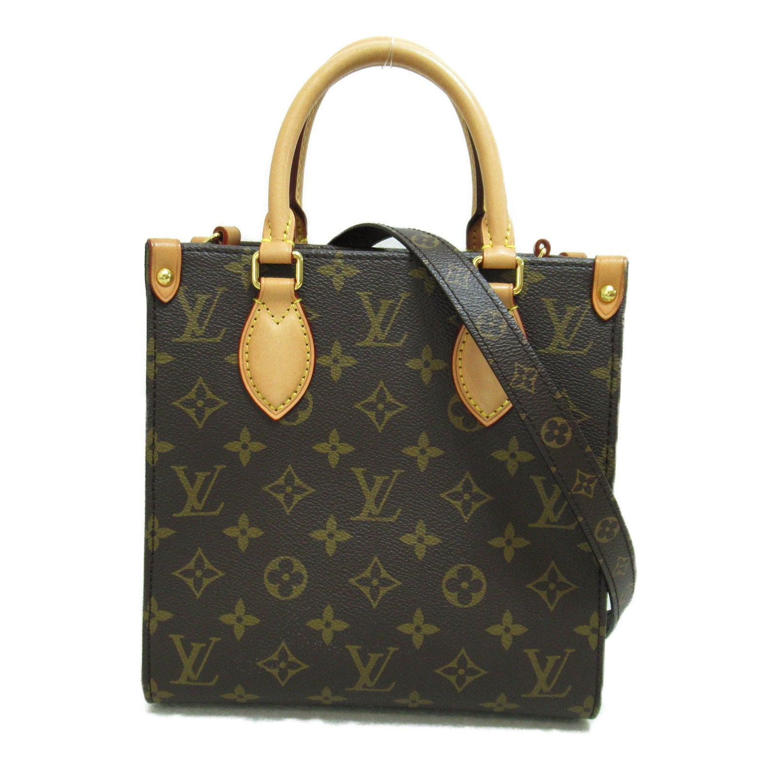 LOUIS VUITTON **【激減優惠】Monogram Sac Plat BB Bag金扣手挽肩背兩用袋棕色