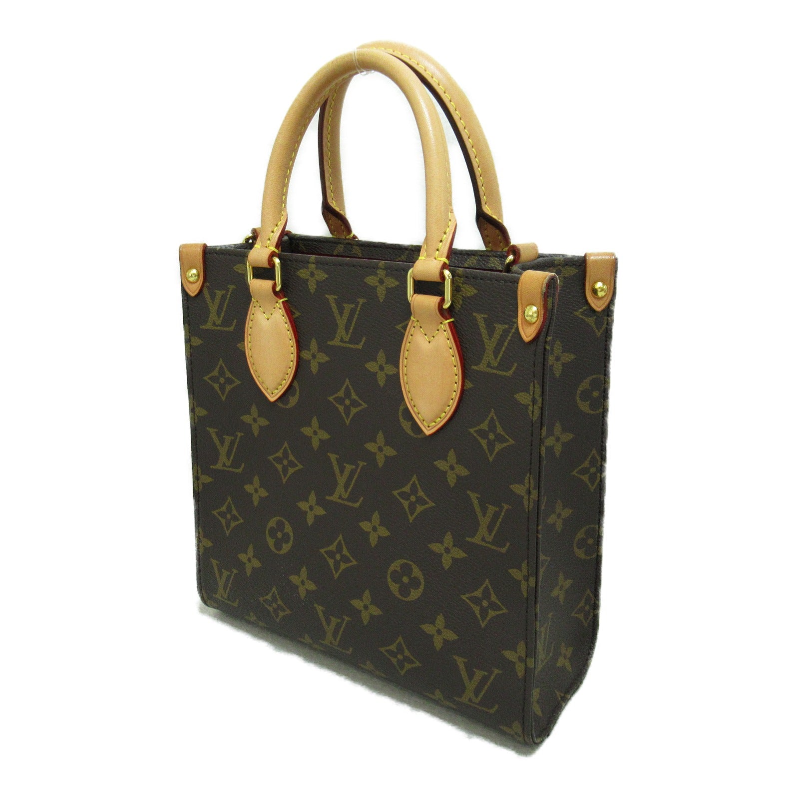 LOUIS VUITTON **【激減優惠】Monogram Sac Plat BB Bag金扣手挽肩背兩用袋棕色