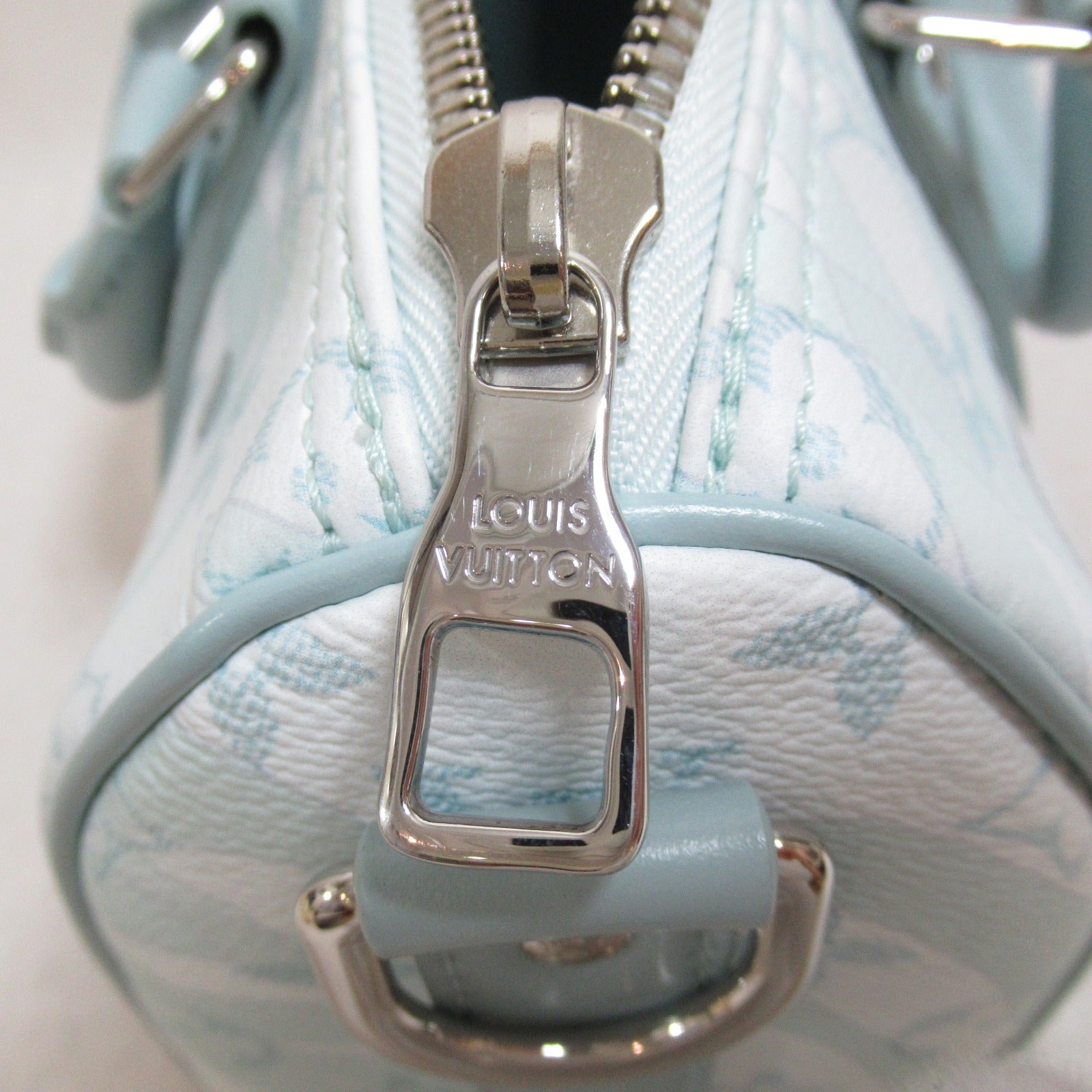 LOUIS VUITTON 【激減優惠】Monogram Aquagarden 25 Monogram Boston Bag銀扣手挽袋藍色
