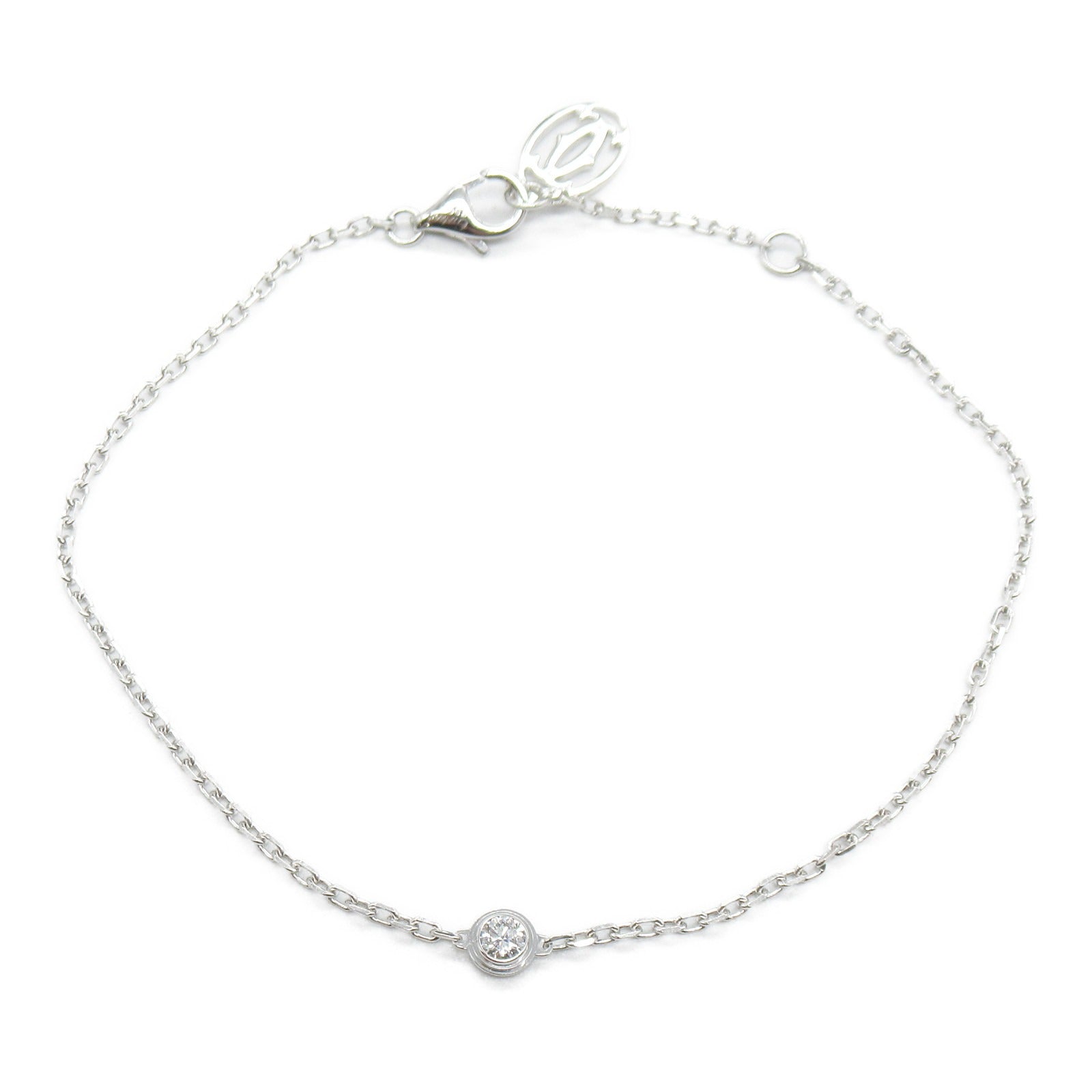 CARTIER 18K白金SM Diamants Legers 1D Diamond Blaceret鑽石手鏈