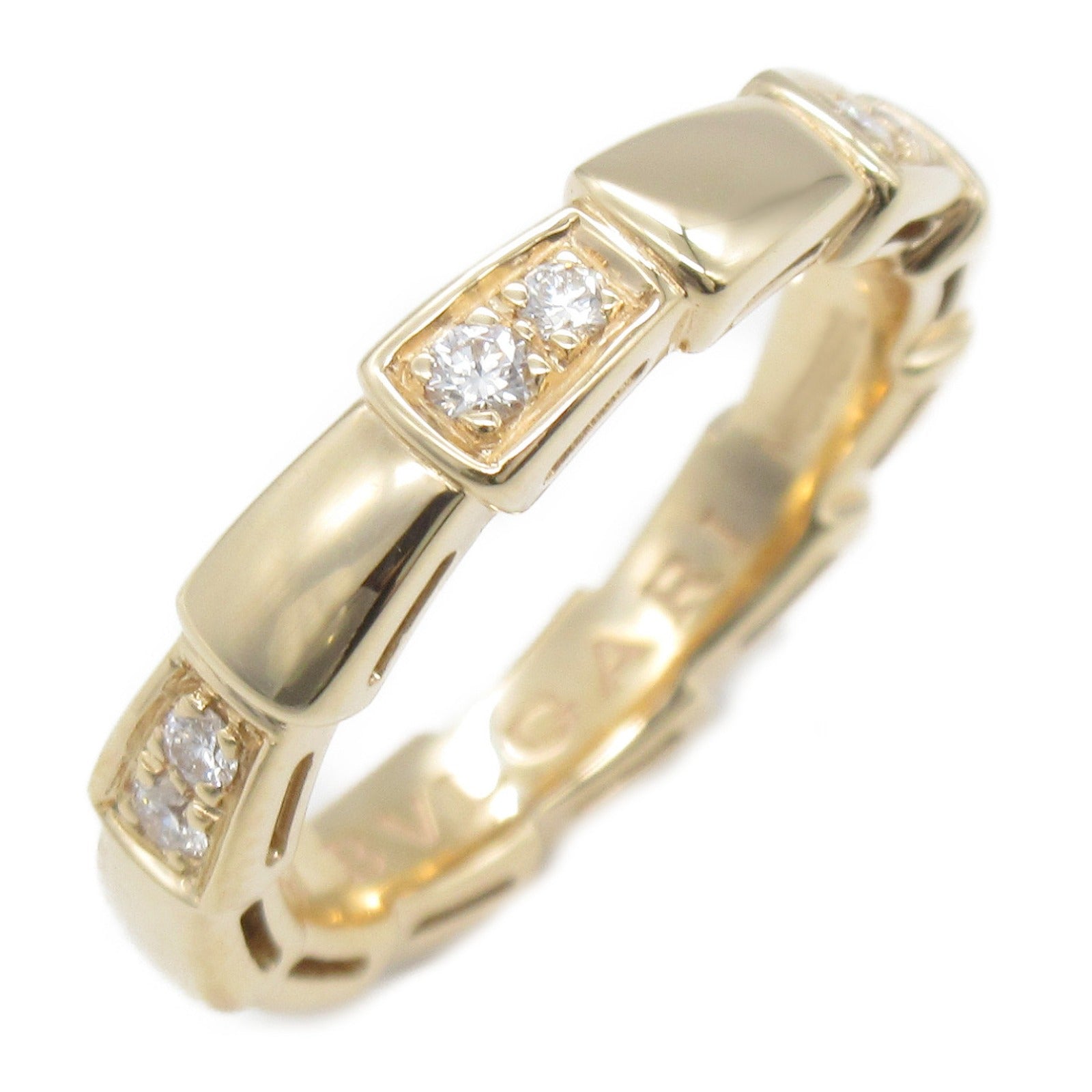 BVLGARI 【激減優惠】18K玫瑰金Serpenti Viper Diamond Ring戒指Bvlgari#47/US#4