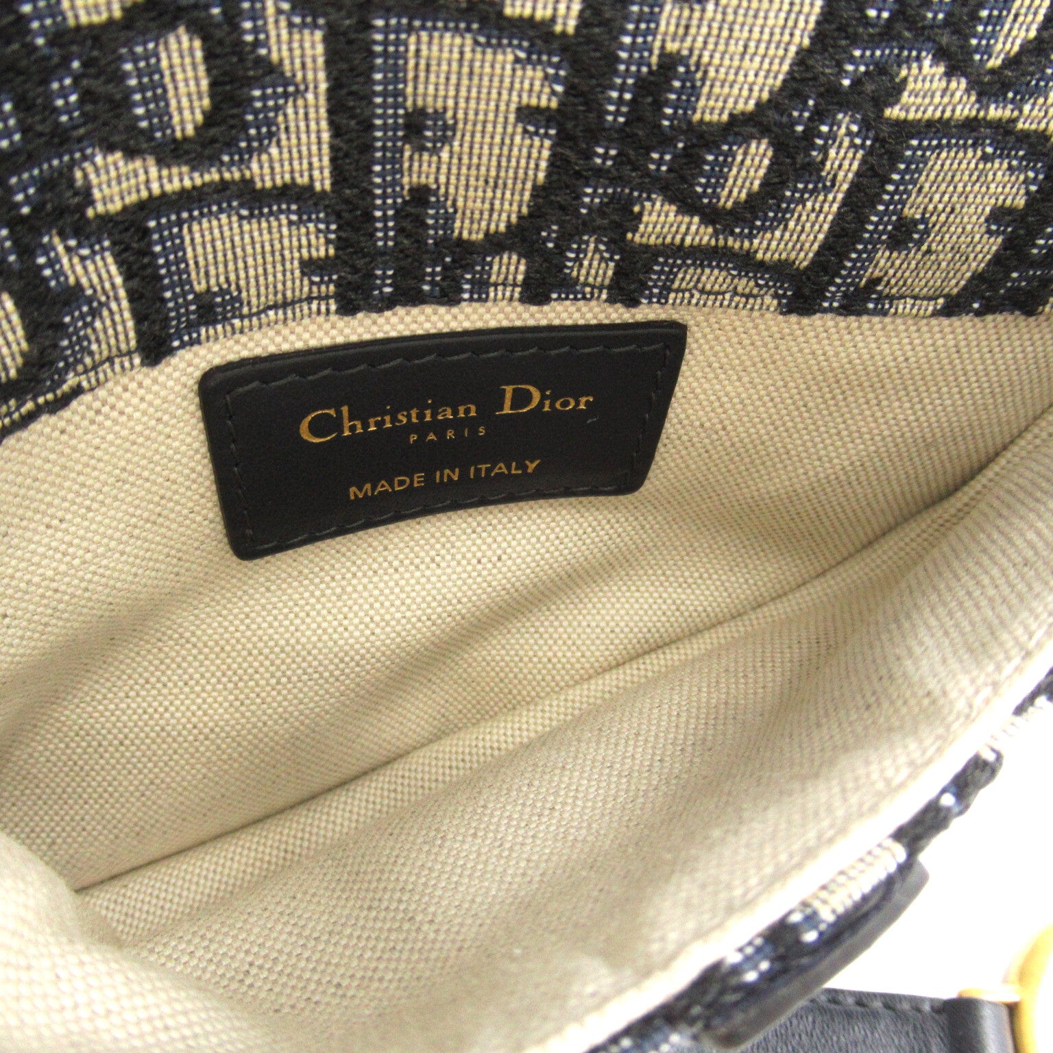 Dior 【激減優惠】帆布Mini Saddle Bag腰包藍色
