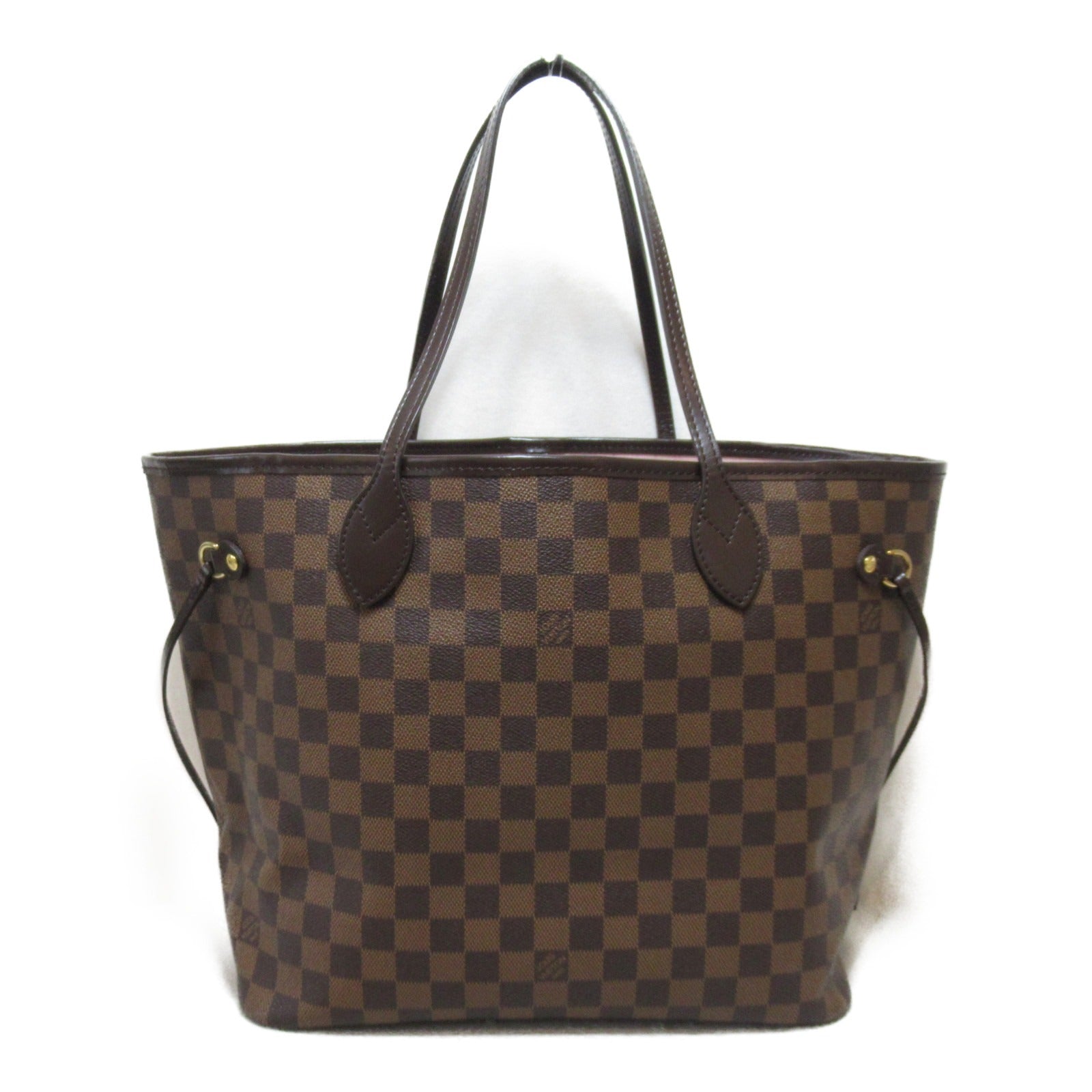 LOUIS VUITTON 【激減優惠】Damier Neverfull MM金扣手挽袋棕色