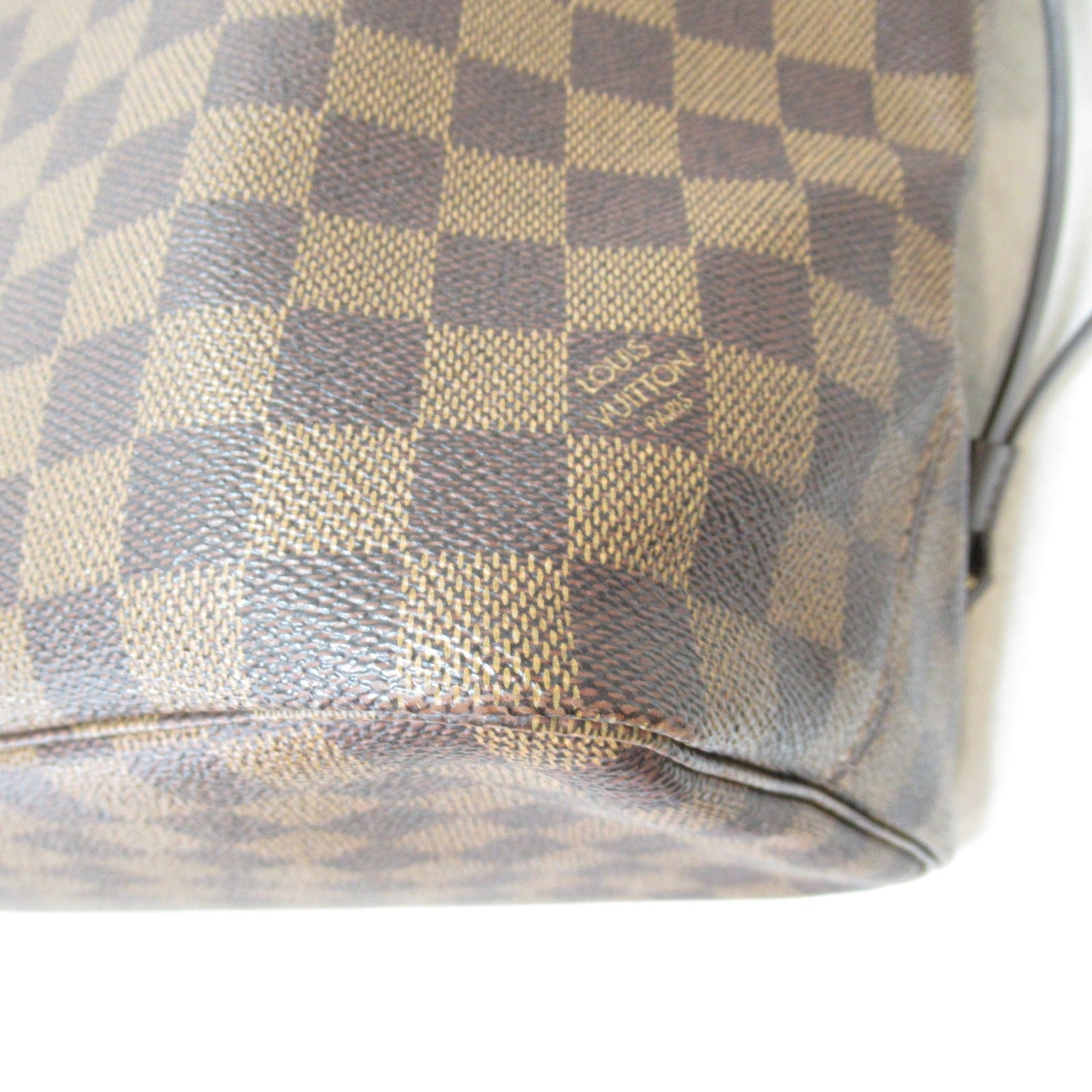 LOUIS VUITTON 【激減優惠】Damier Neverfull MM金扣手挽袋棕色