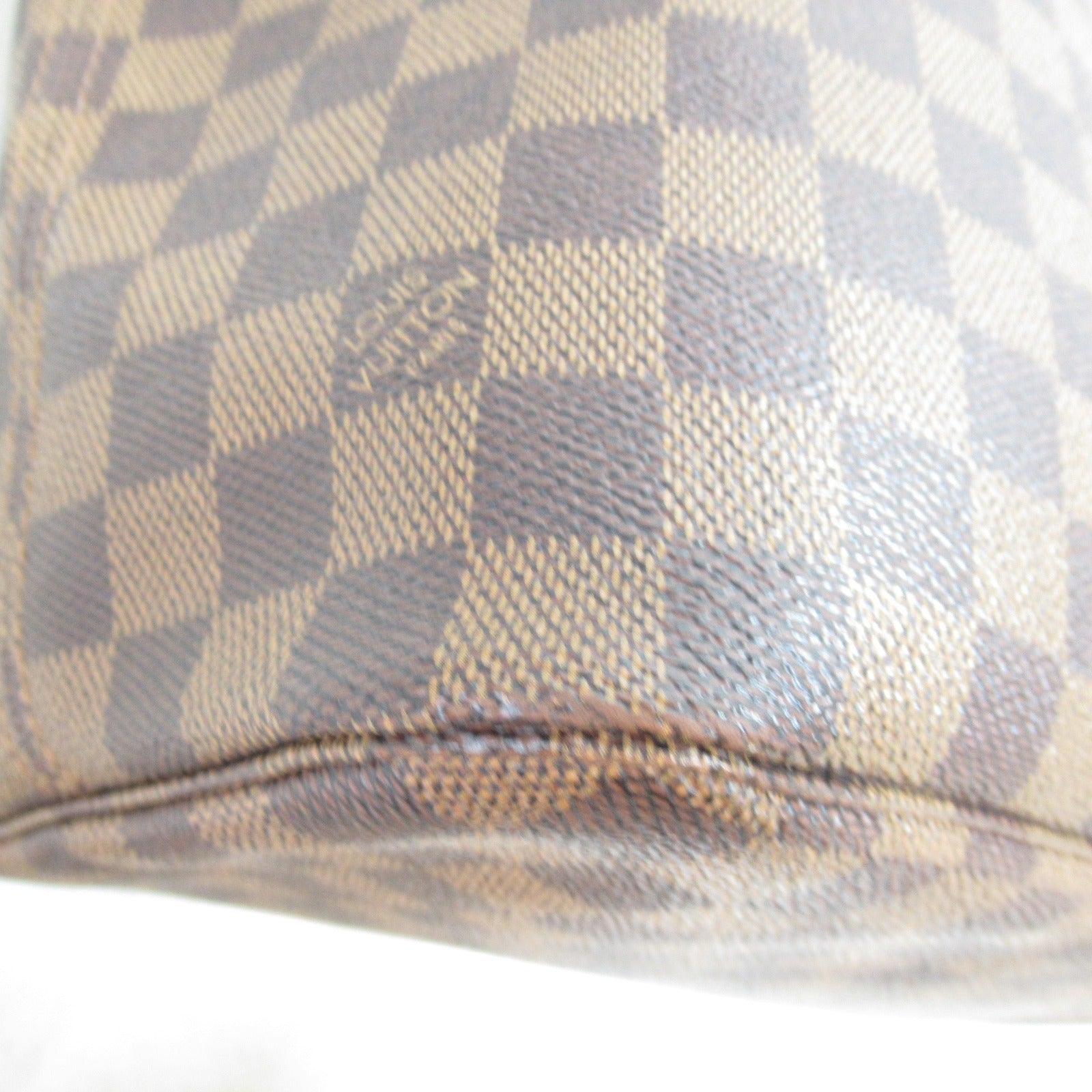 LOUIS VUITTON 【激減優惠】Damier Neverfull MM金扣手挽袋棕色