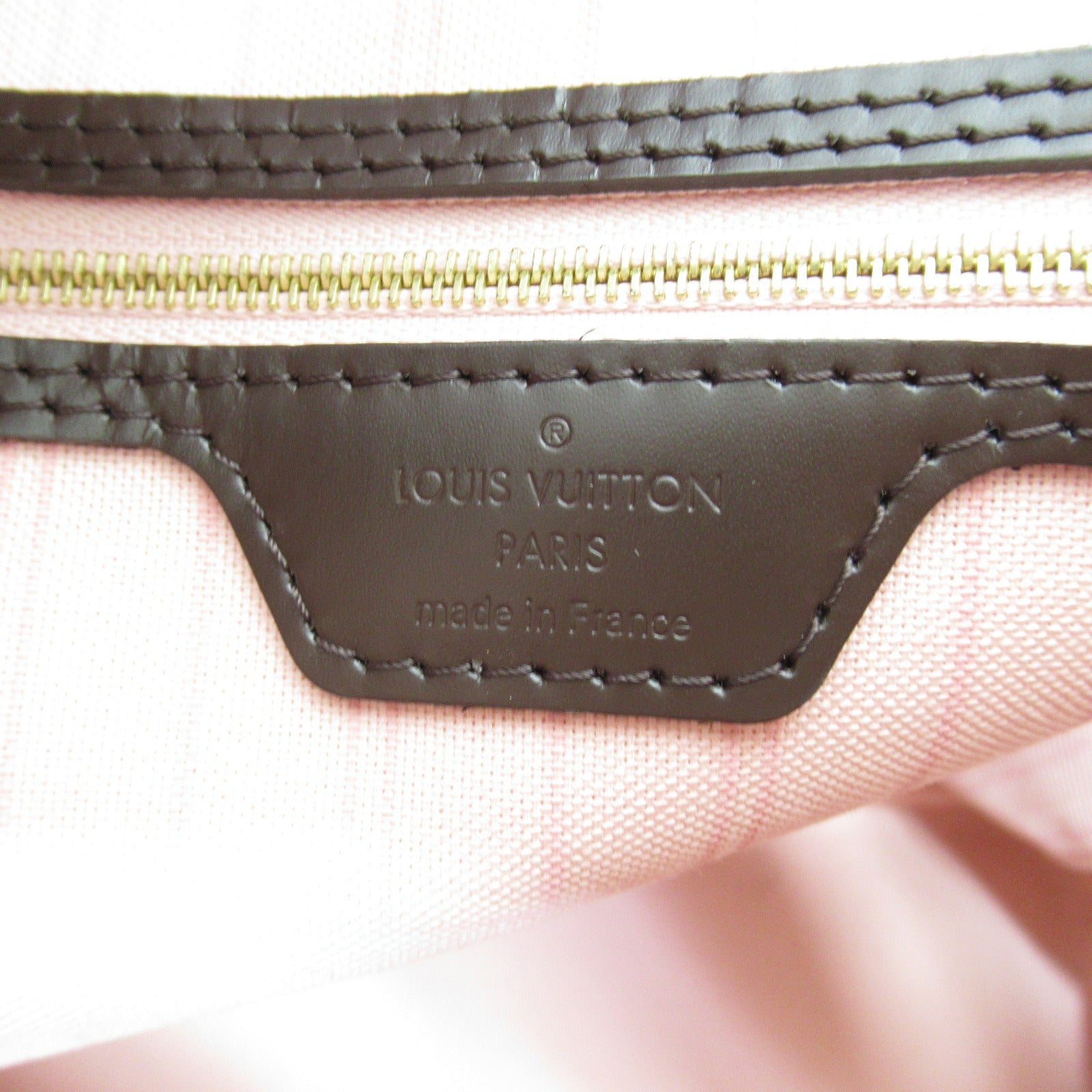 LOUIS VUITTON 【激減優惠】Damier Neverfull MM金扣手挽袋棕色