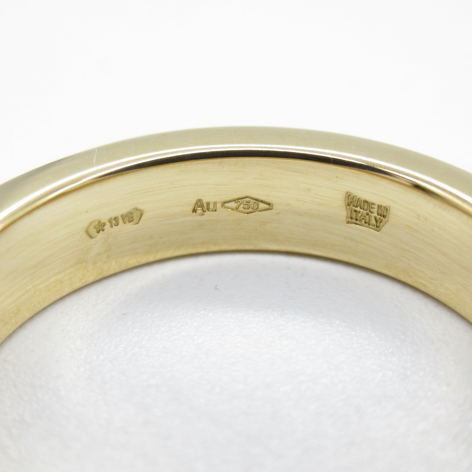 BVLGARI 18K黃金Double Logo Diamond Ring鑽石戒指US#5