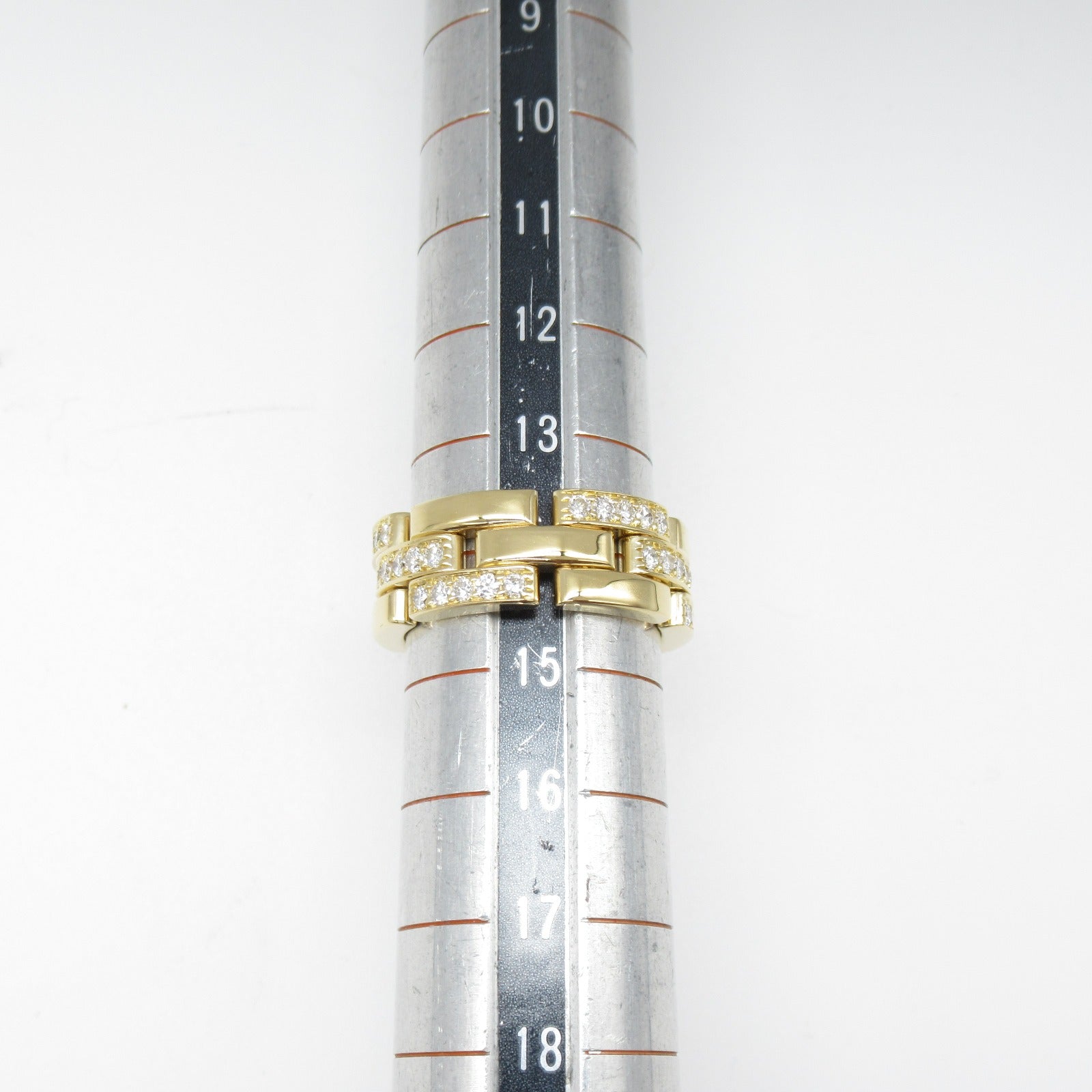 CARTIER 18K黃金Maillon Panthere Diamond鑽石戒指Cartier#55/US#7.25